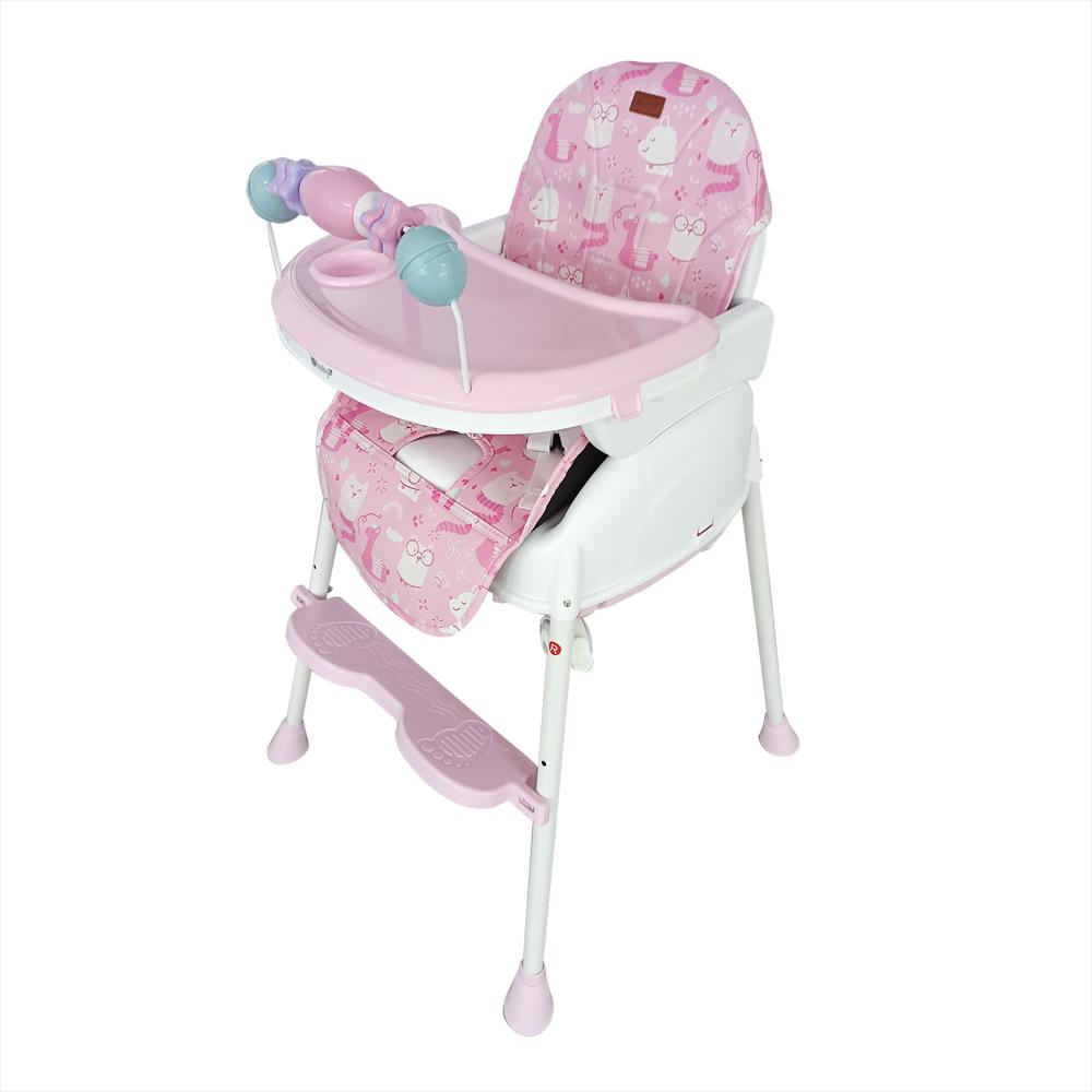 Silla De Comer Shine Eb634 Rosa Llamitas img #1