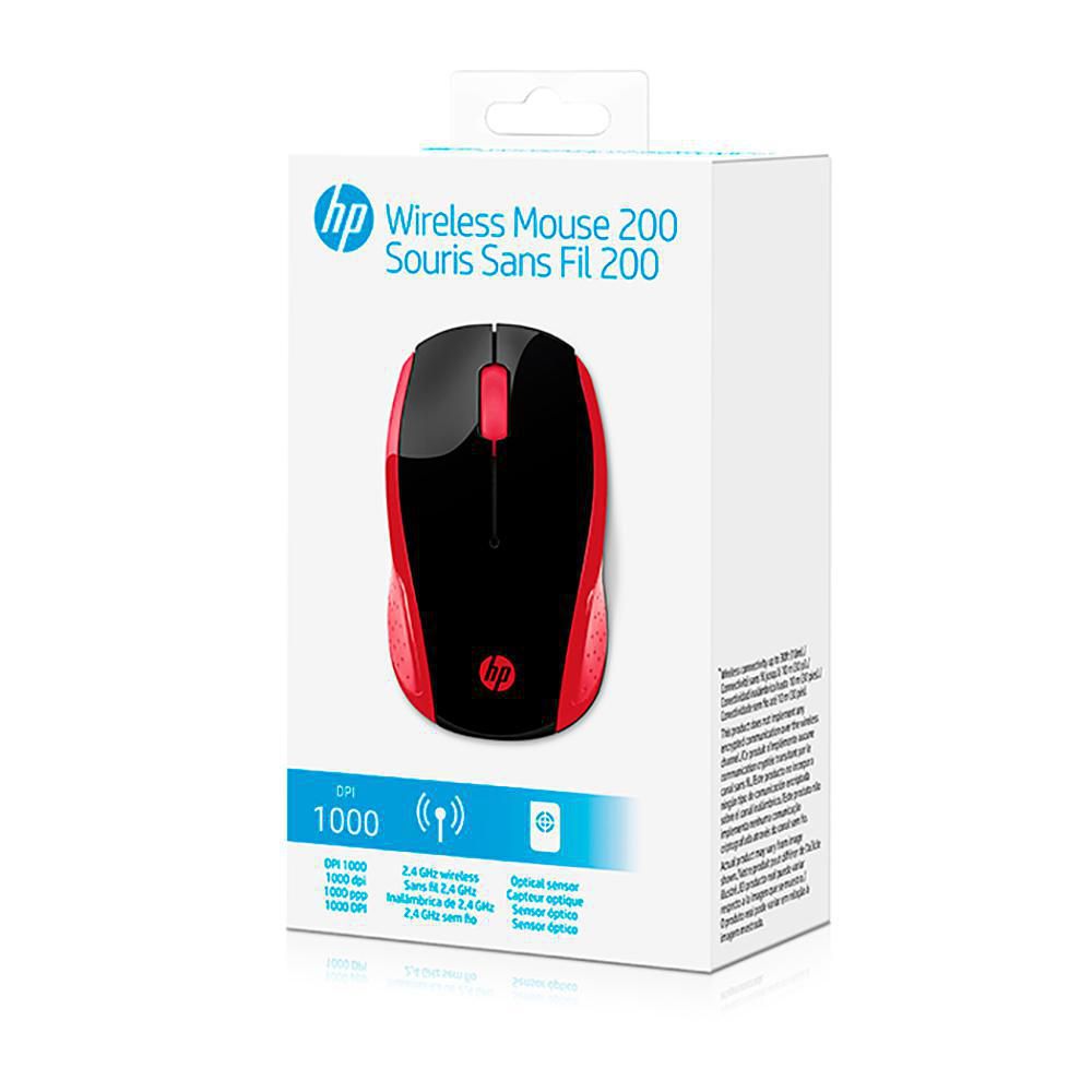 Mouse Inalambrico 200 Rojo HP 2HU82AA#AB img #4