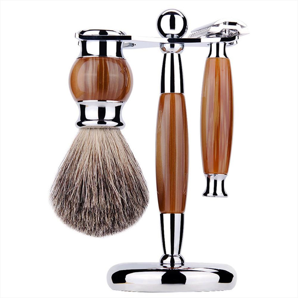 Set Para Afeitado De Lujo Black Leopard Madera img #2