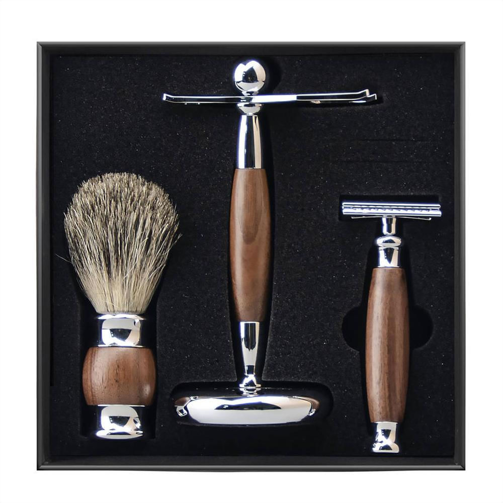 Set Para Afeitado De Lujo Black Leopard Madera img #4