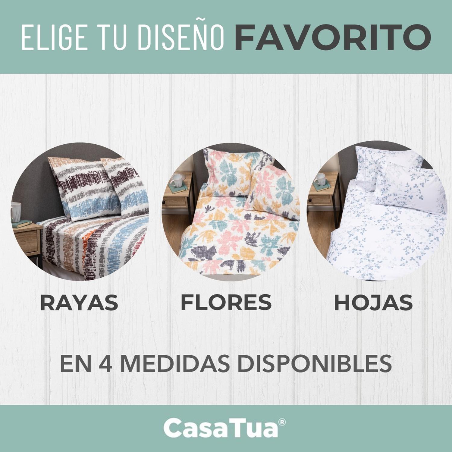 Sabanas Estampadas Sencillo, Doble, King, Super King Casatua img #3