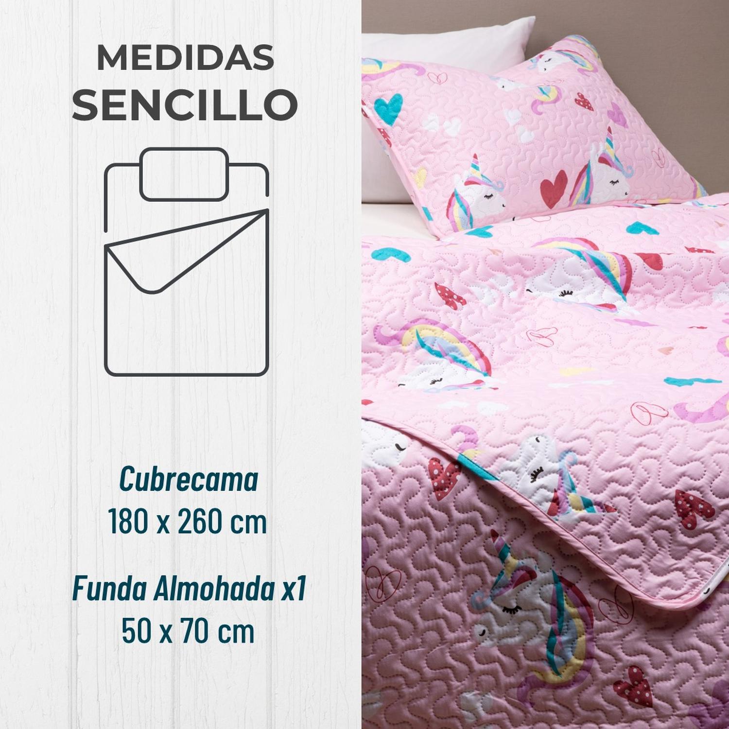 Cubrelecho Edredon Sencillo Estampado Niña Niño + Funda img #2