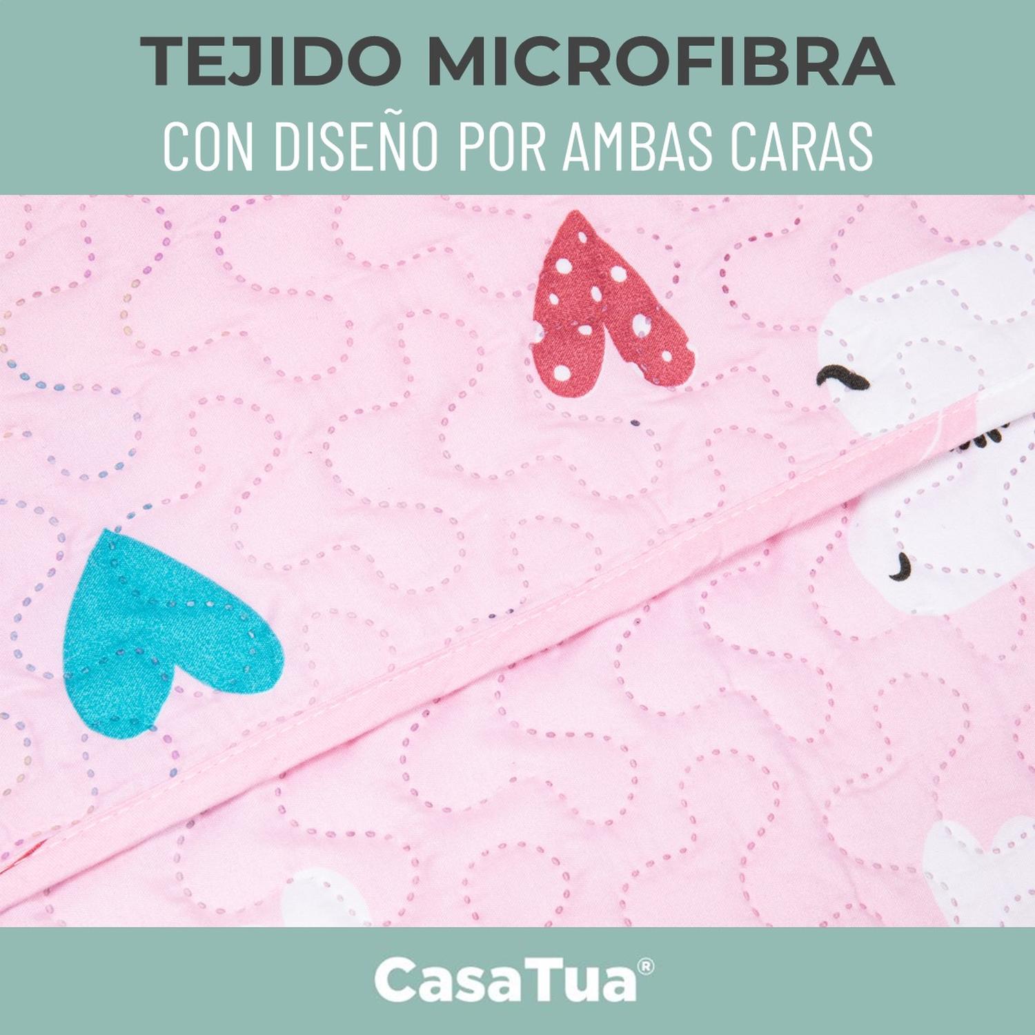 Cubrelecho Edredon Sencillo Estampado Niña Niño + Funda img #4