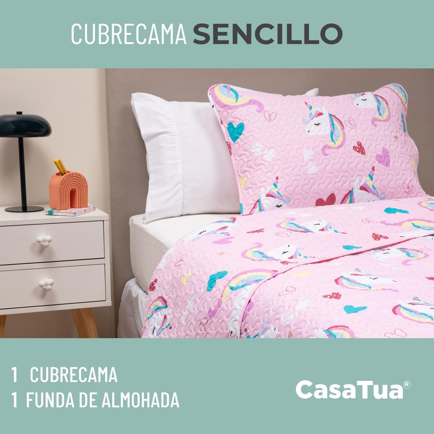 Cubrelecho Edredon Sencillo Estampado Niña Niño + Funda img #5