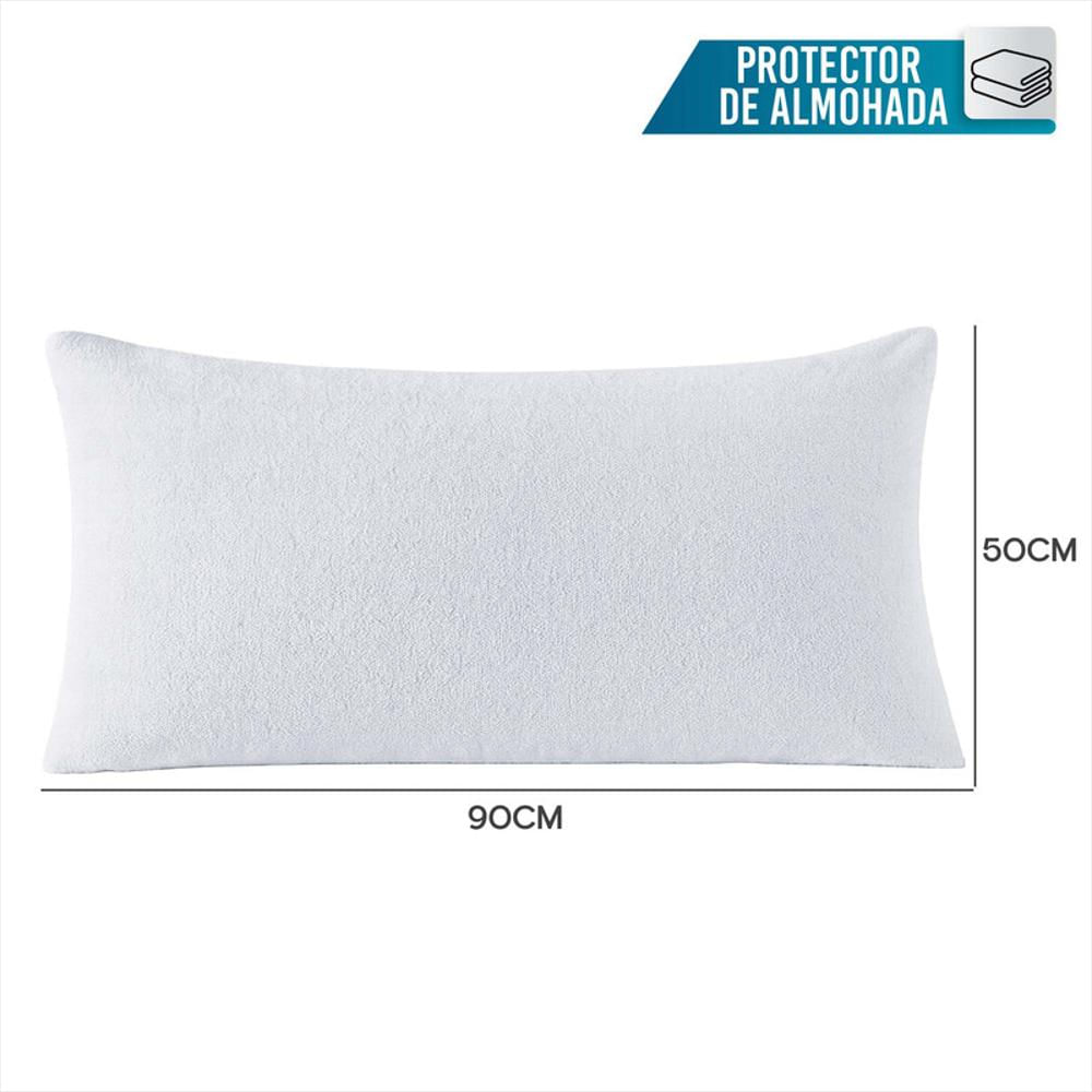 Protector De Almohada Impermeable 90X50 Algodón Rizo Suave img #5