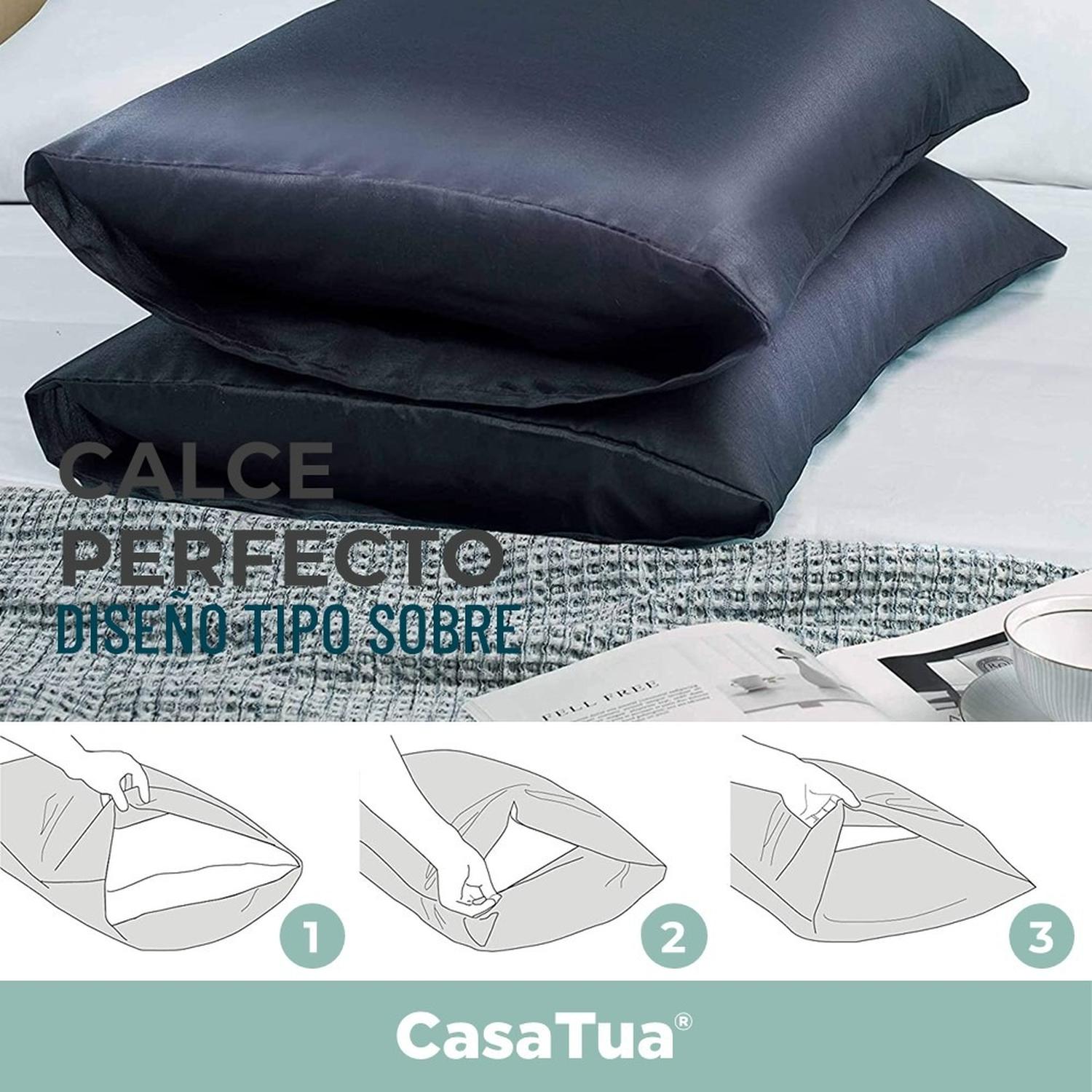 Funda Almohada Satin Tipo Seda Set 3 Unidades 50x76cm img #4