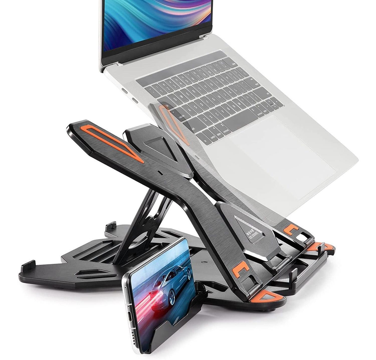 Soporte Base Portatil Y Celular Ajustable Hasta 17 Pulgadas img #1