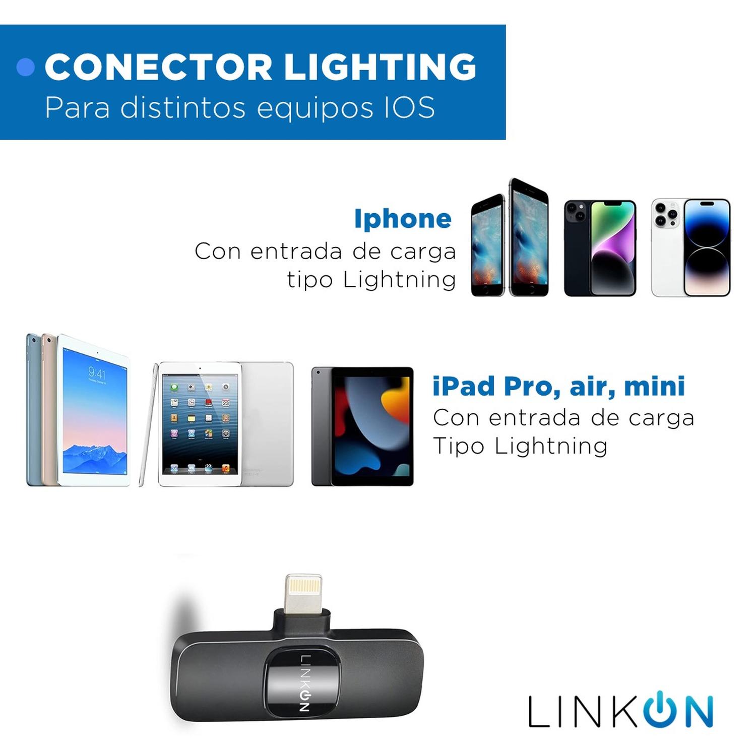 Microfono Inalambrico Solapa 2 en 1 Linkon Iphone Tipo C img #2