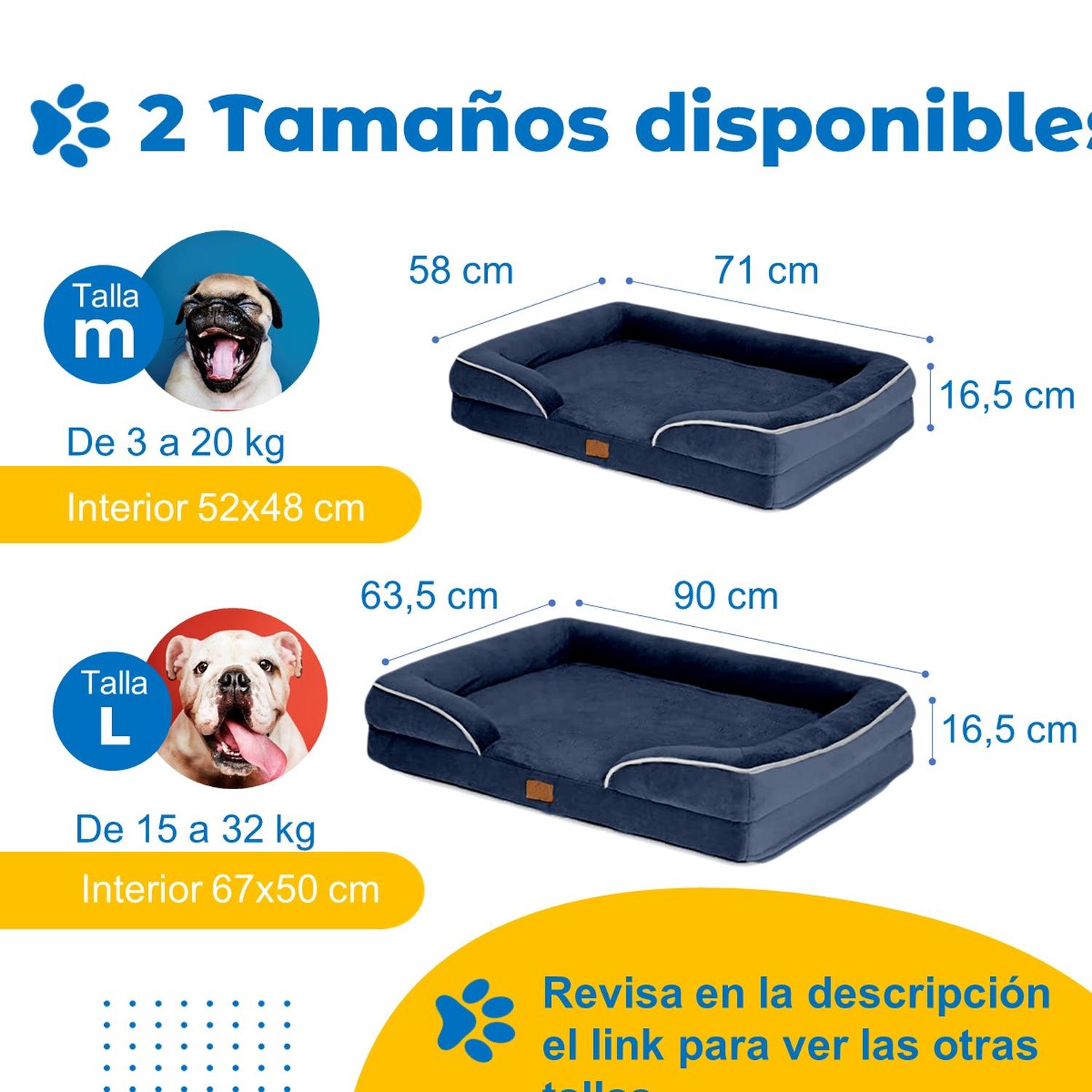 Cama Para Perro Mascota Petpal Impermeable Lavable Grande img #10