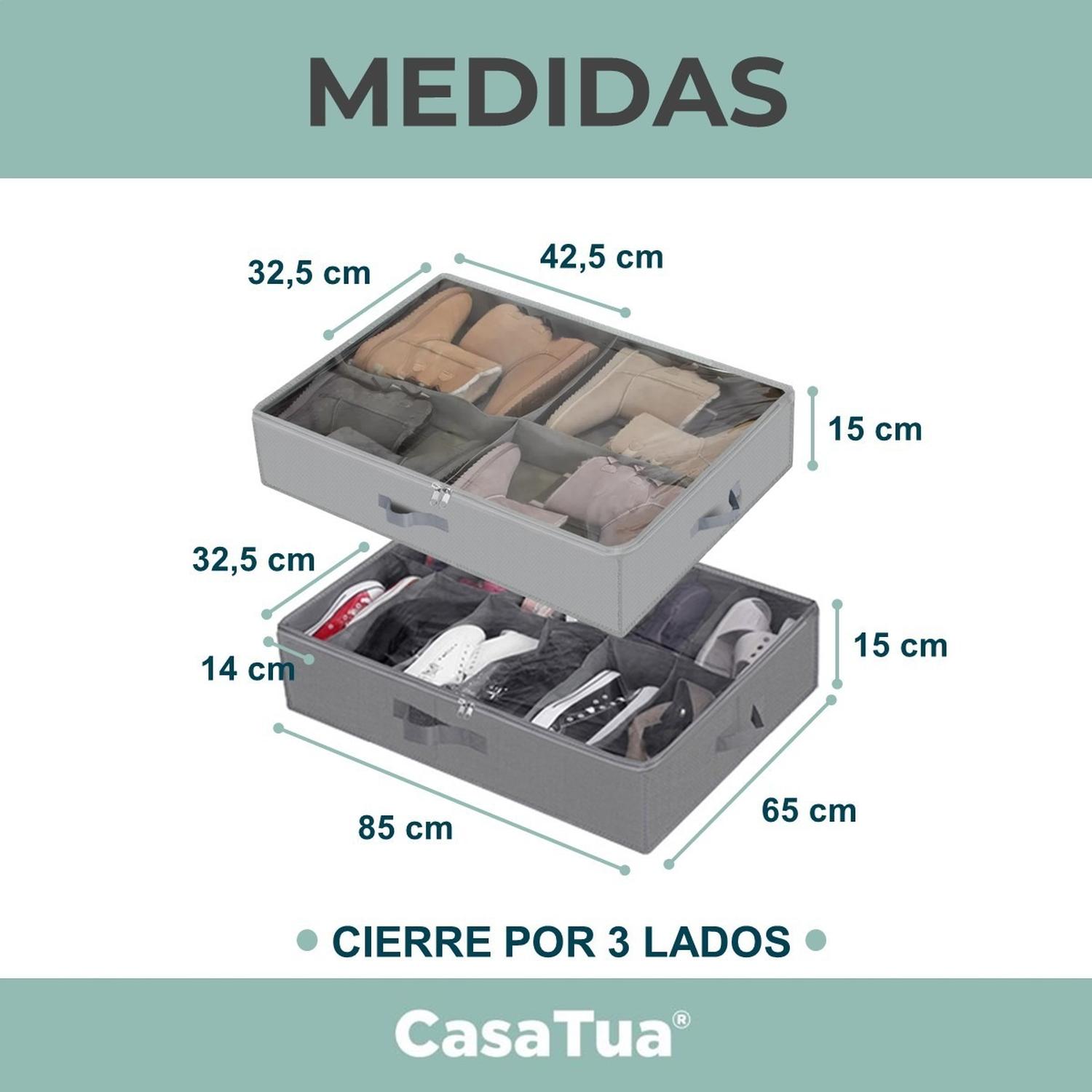 Organizador De Zapatos Almacenamiento Bajo Cama Zapatero X2 img #13