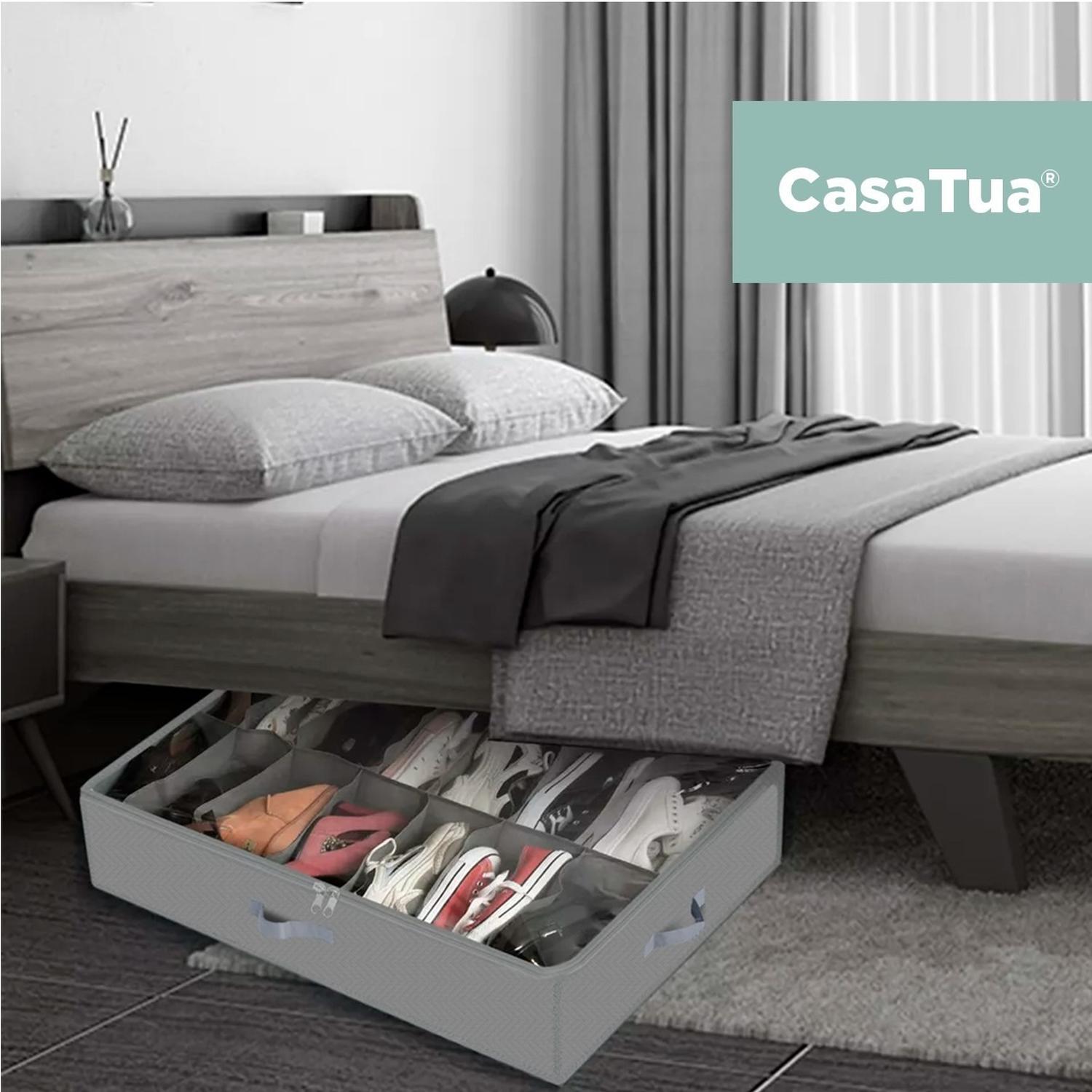 Organizador De Zapatos Almacenamiento Bajo Cama Zapatero X2 img #6