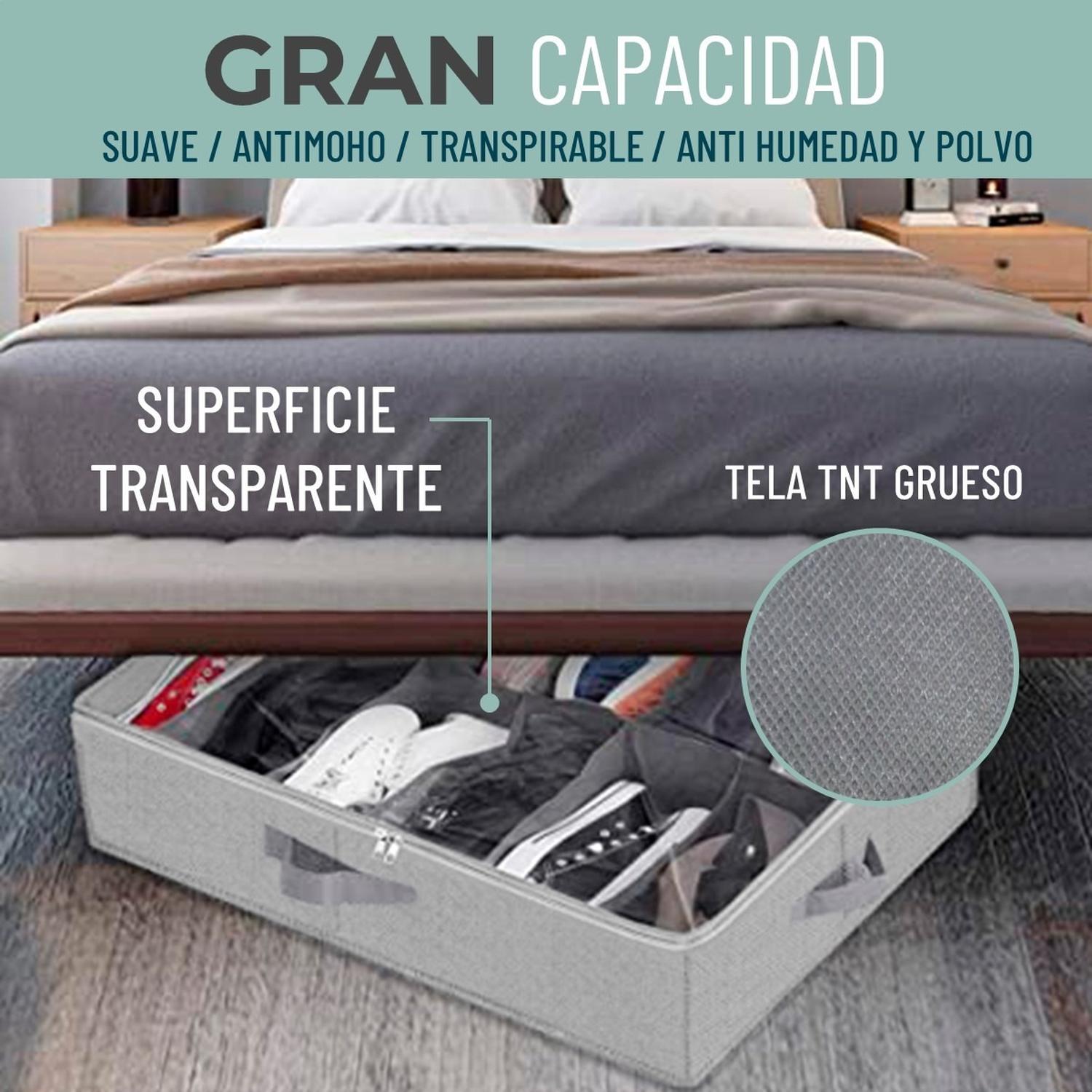 Organizador De Zapatos Almacenamiento Bajo Cama Zapatero X2 img #11