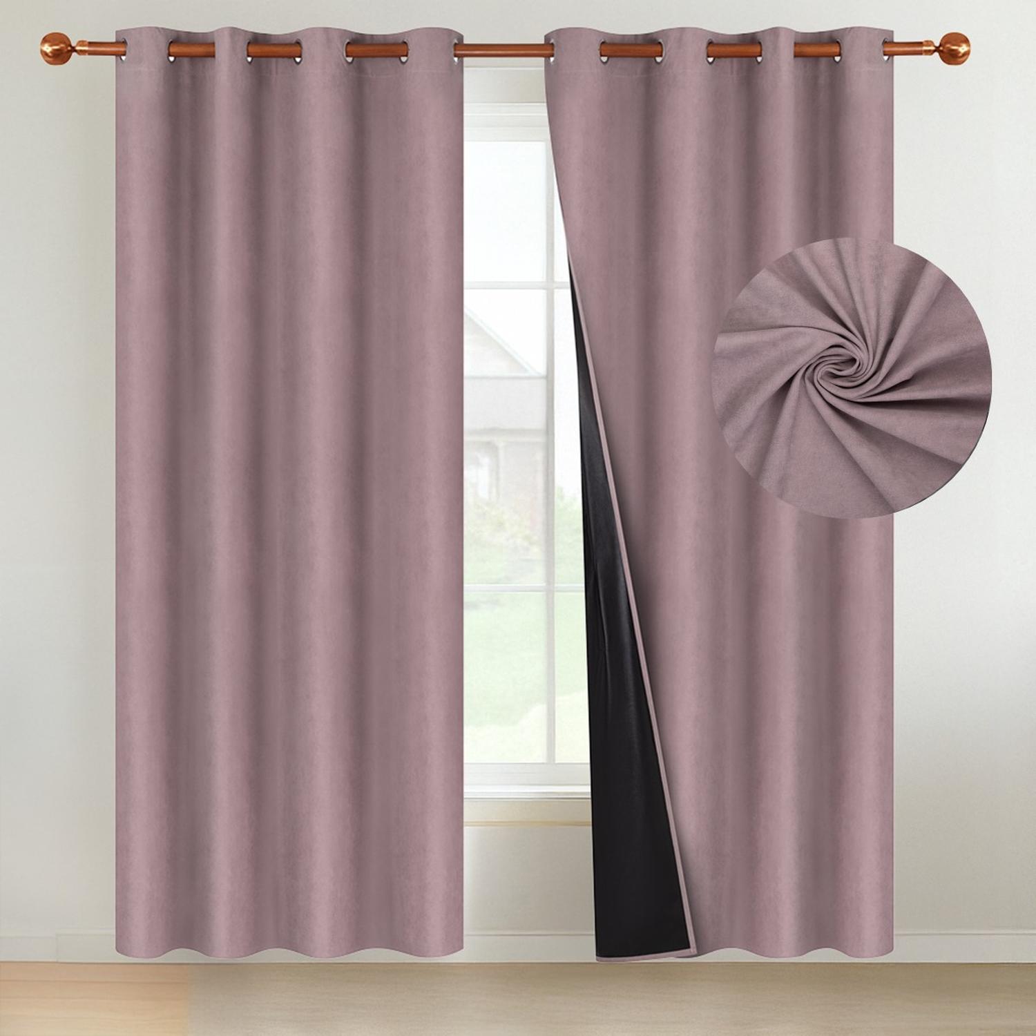 Cortina Blackout 100% 135x220cm Tipo Gamuza Casatua Set De 2 img #1