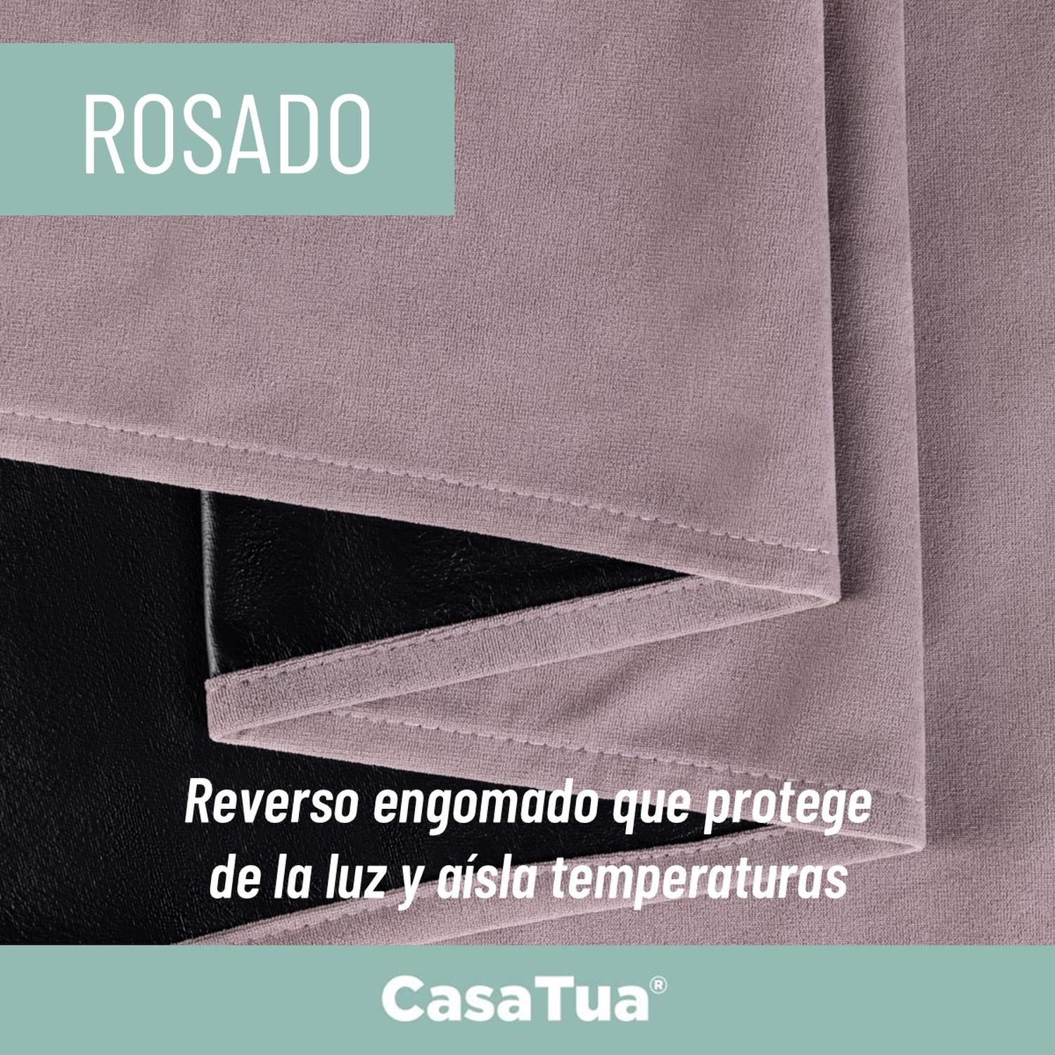 Cortina Blackout 100% 135x220cm Tipo Gamuza Casatua Set De 2 img #6