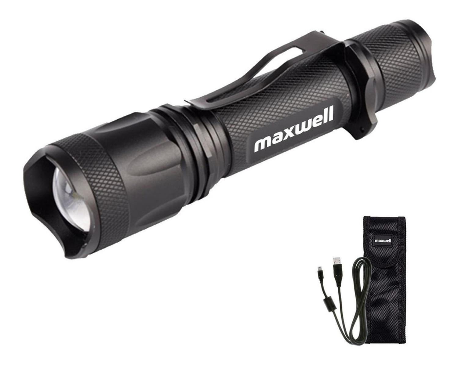 Linterna Led Tactica Maxwell Recargable Usb Impermeable img #1