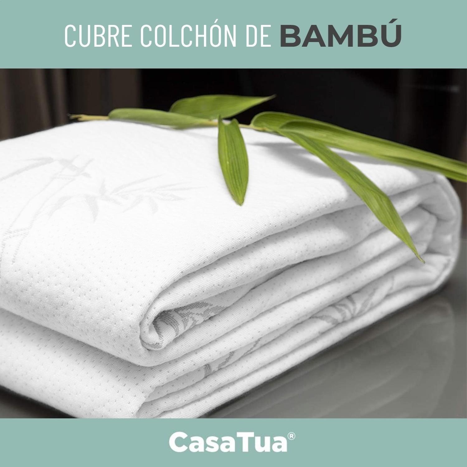 Cubre Colchon Protector Impermeable Bambu Varias Medidas img #2