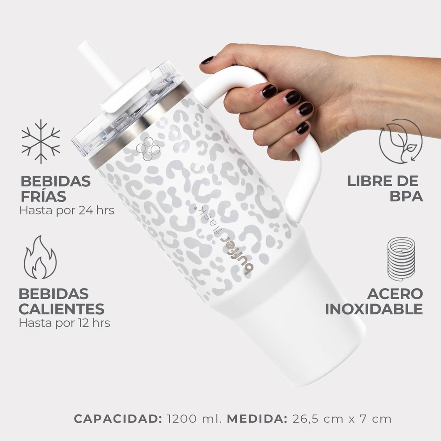 Termo Vaso Termico 1,2 lt Buffer Acero Inoxidable + Pitillo img #3