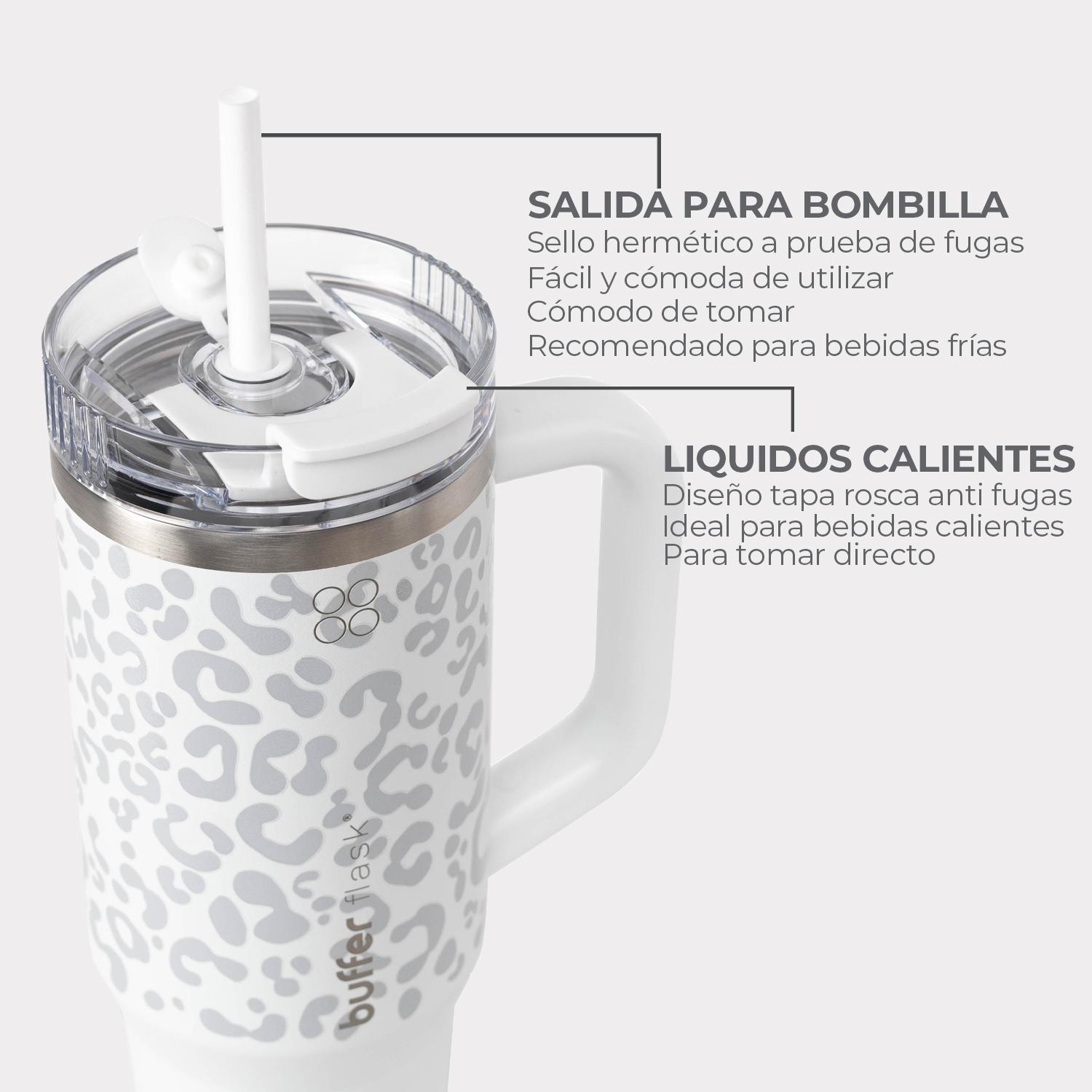Termo Vaso Termico 1,2 lt Buffer Acero Inoxidable + Pitillo img #5