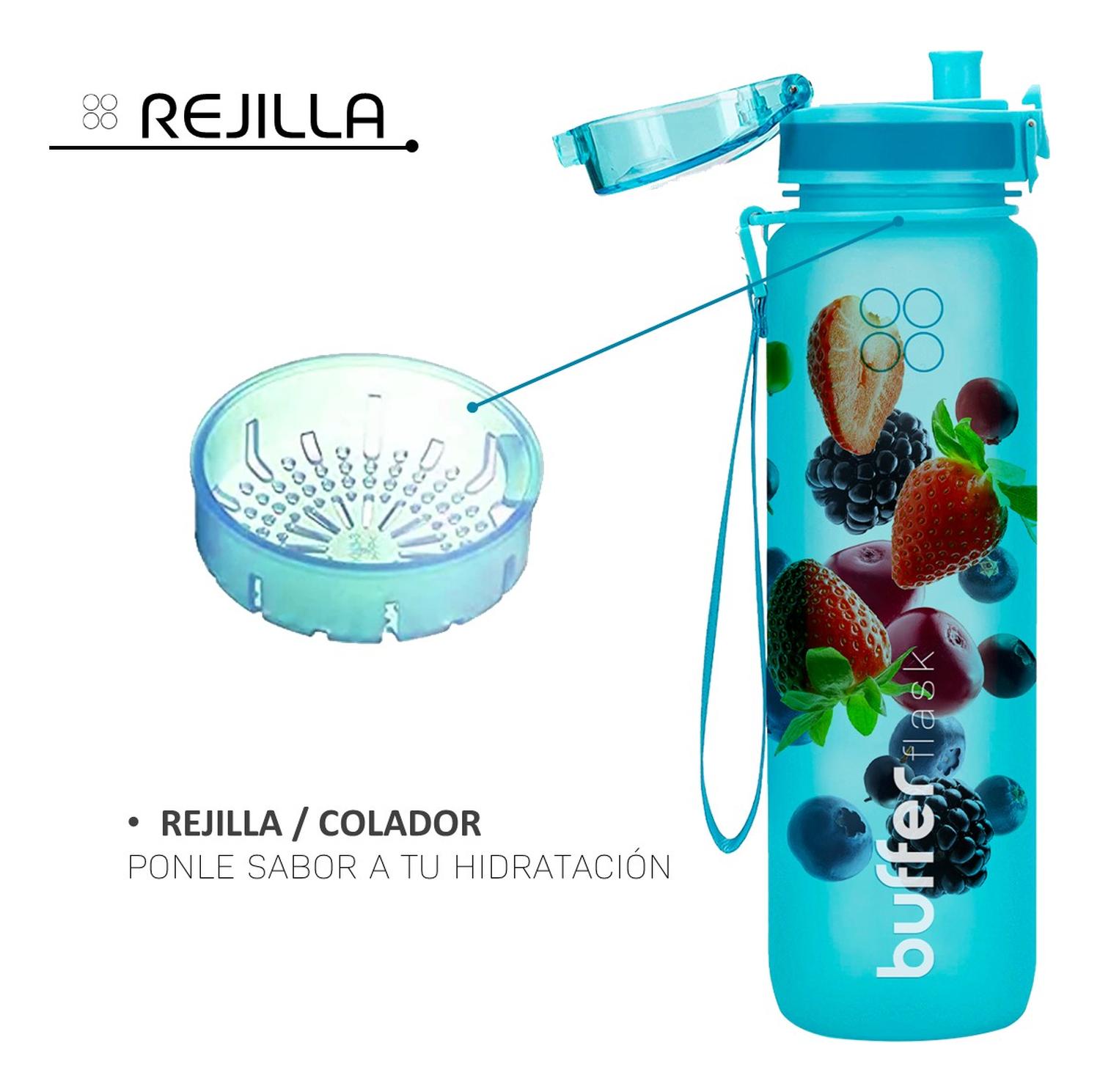 Botella Agua 1l Botilito Buffer Deporte Ciclismo Gimnasio img #4
