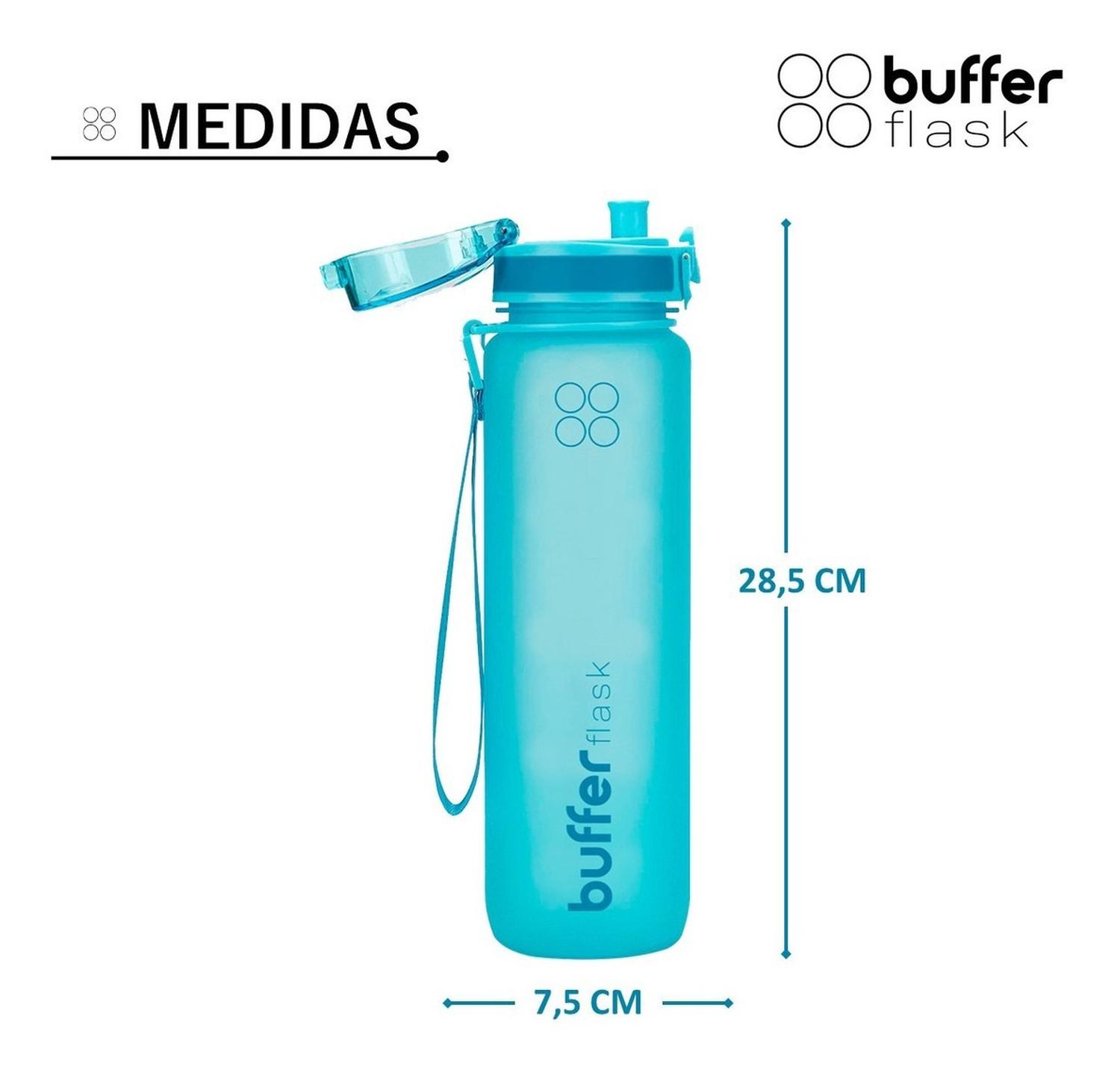 Botella Agua 1l Botilito Buffer Deporte Ciclismo Gimnasio img #2