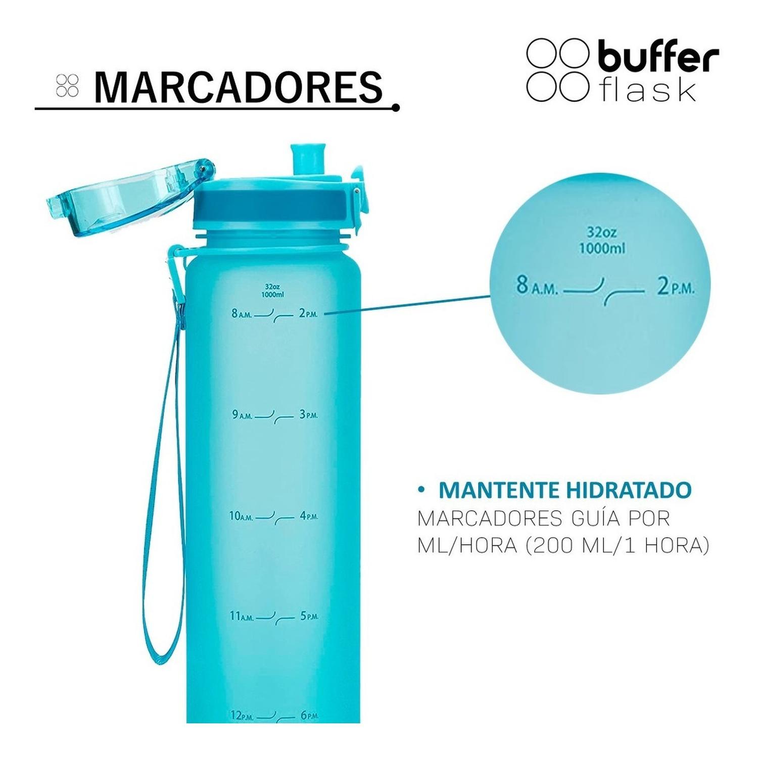 Botella Agua 1l Botilito Buffer Deporte Ciclismo Gimnasio img #7
