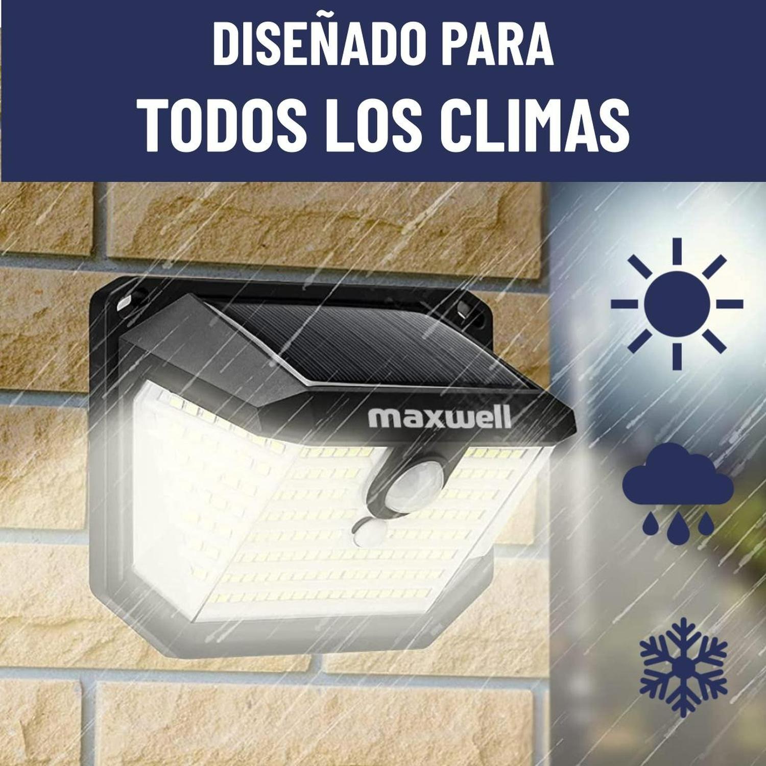 Lampara Solar Led Exterior Pared Maxwell Sensor Movimiento img #3
