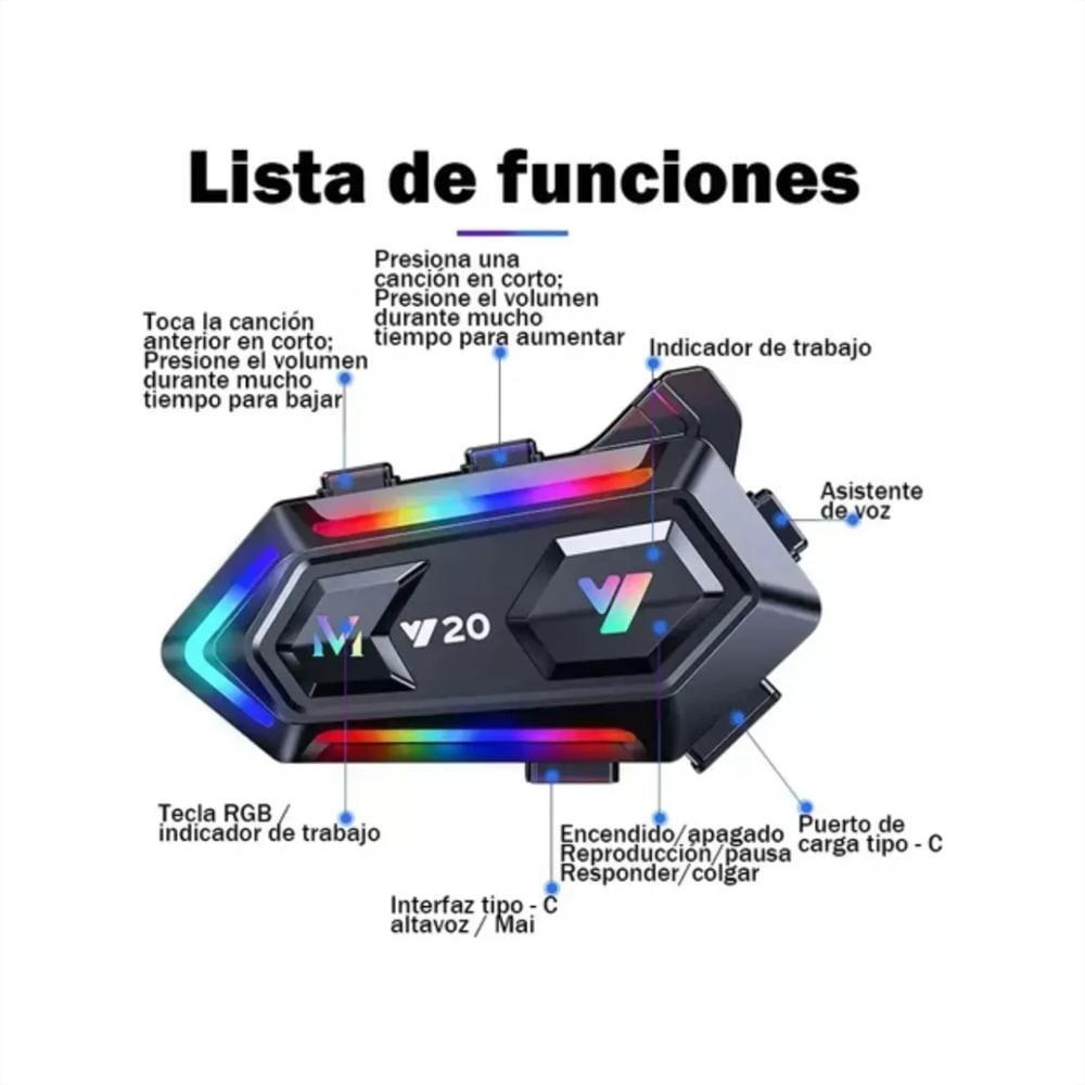 Intercomunicador Casco Y20 Max 2 Und img #3