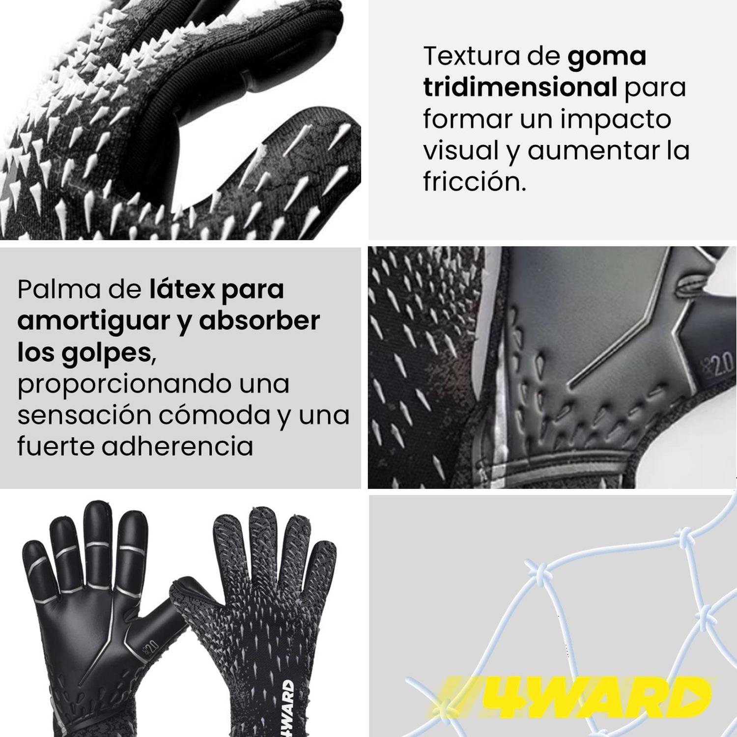 Guantes Futbol Arquero Portero 4Ward Agarre Profesional img #3