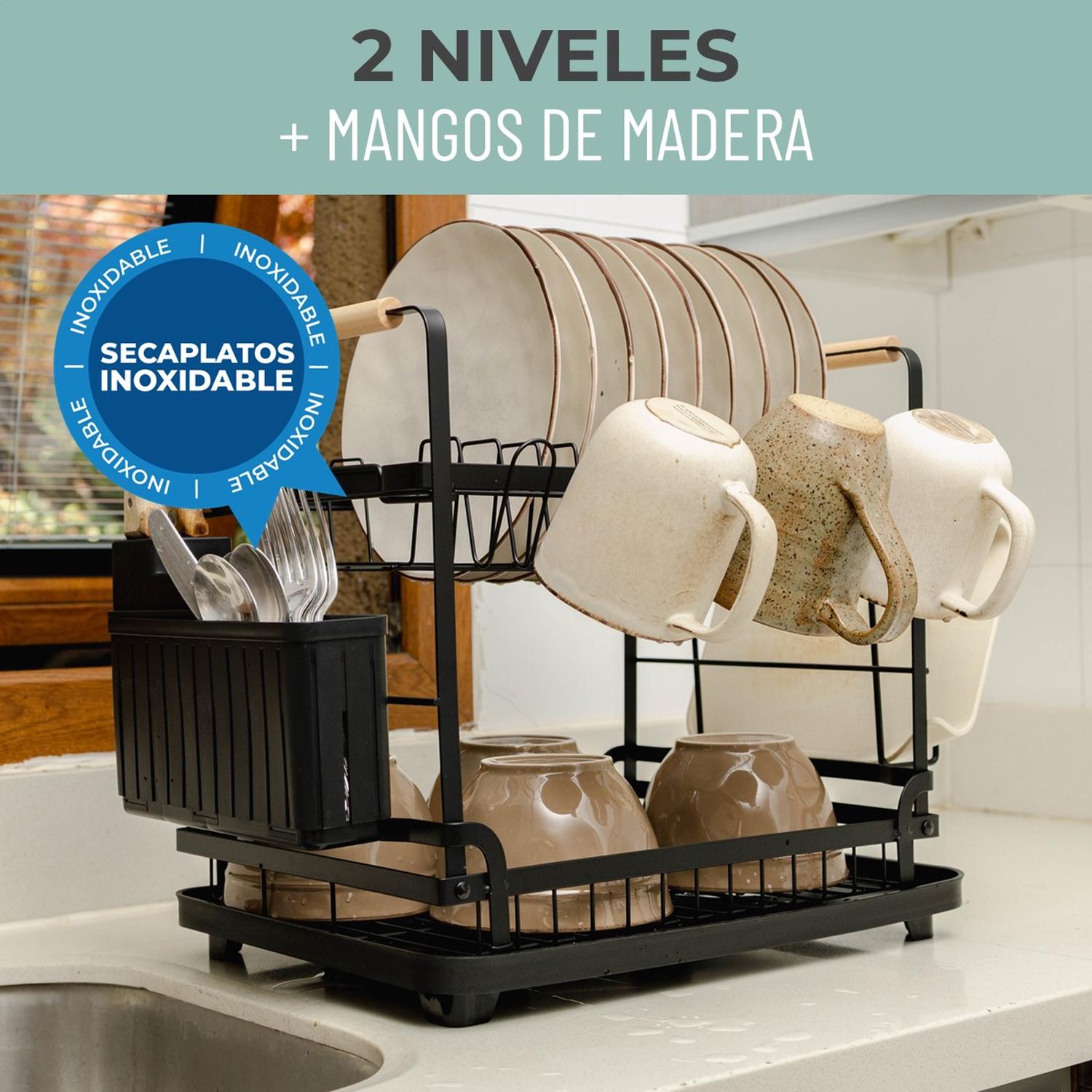 Secaplatos Escurridor Loza 2 Niveles Inoxidable Casatua img #2