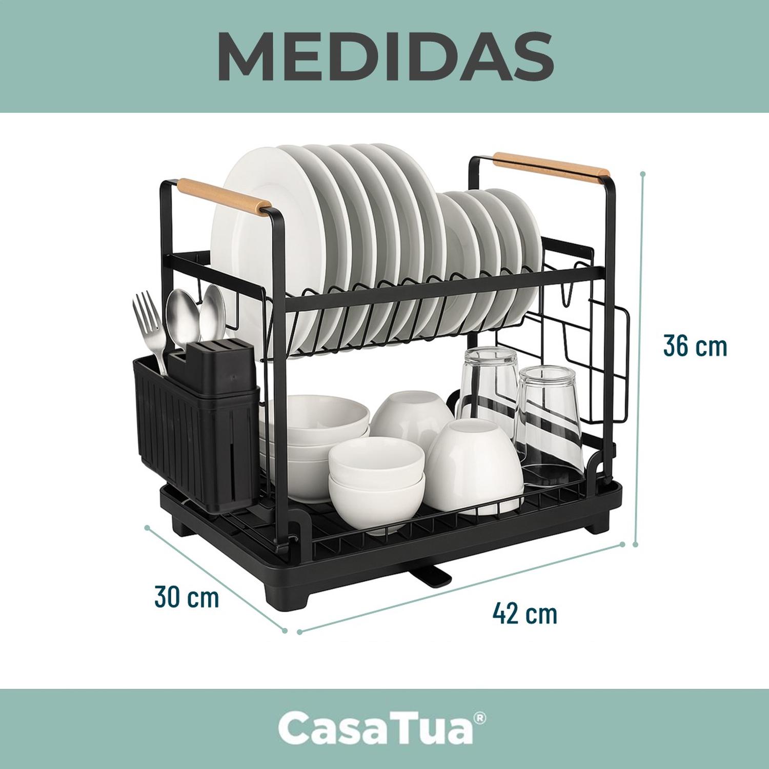 Secaplatos Escurridor Loza 2 Niveles Inoxidable Casatua img #9