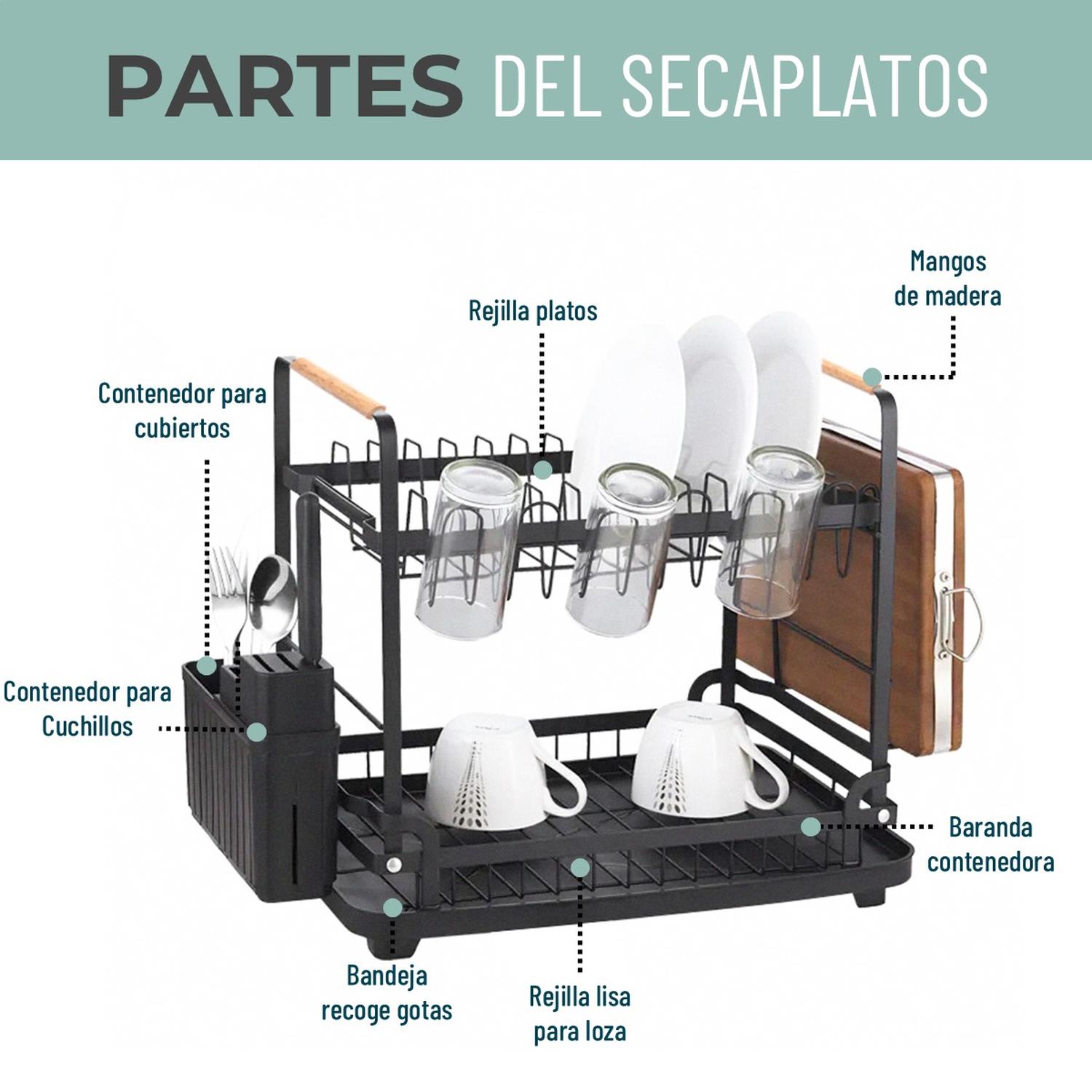 Secaplatos Escurridor Loza 2 Niveles Inoxidable Casatua img #7
