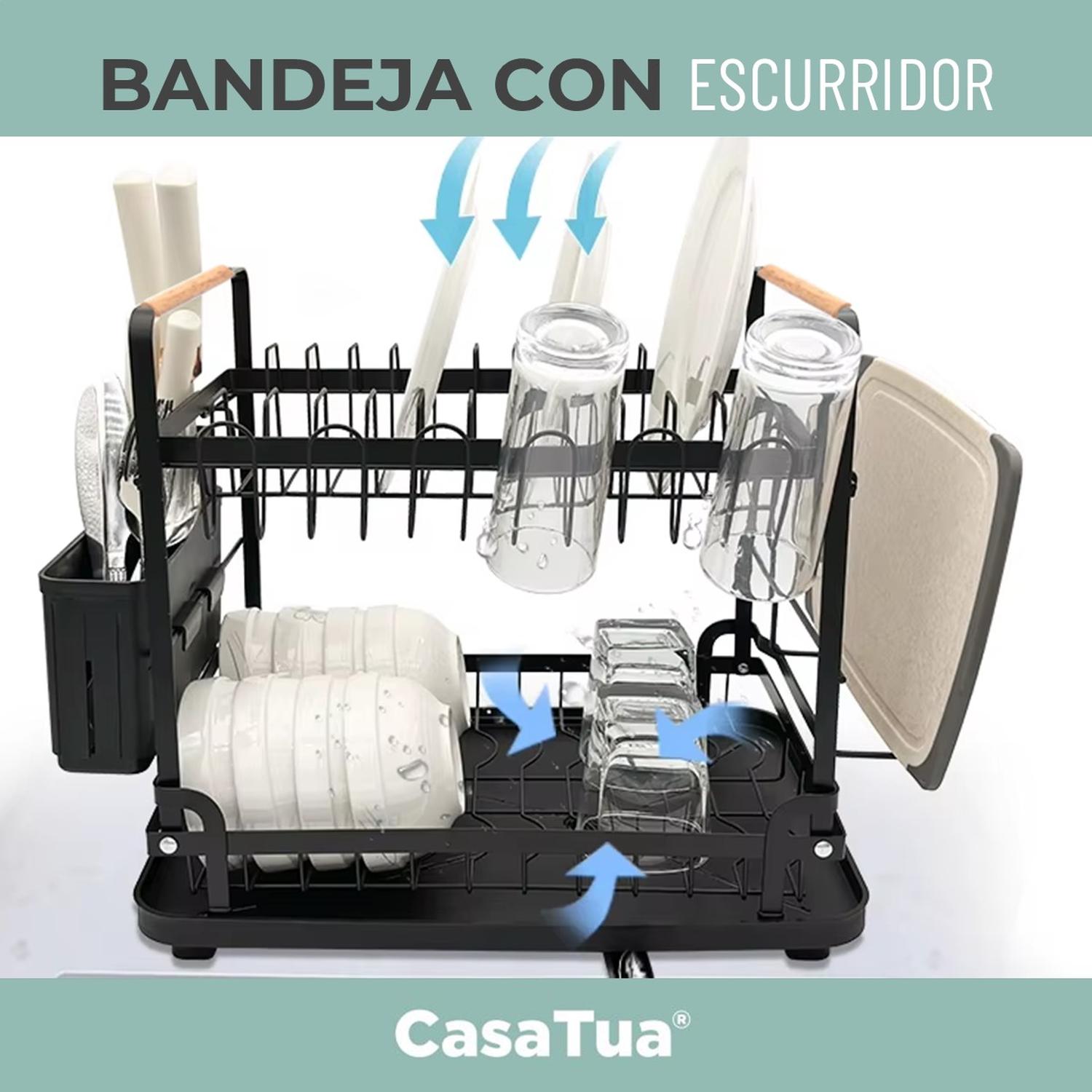 Secaplatos Escurridor Loza 2 Niveles Inoxidable Casatua img #8