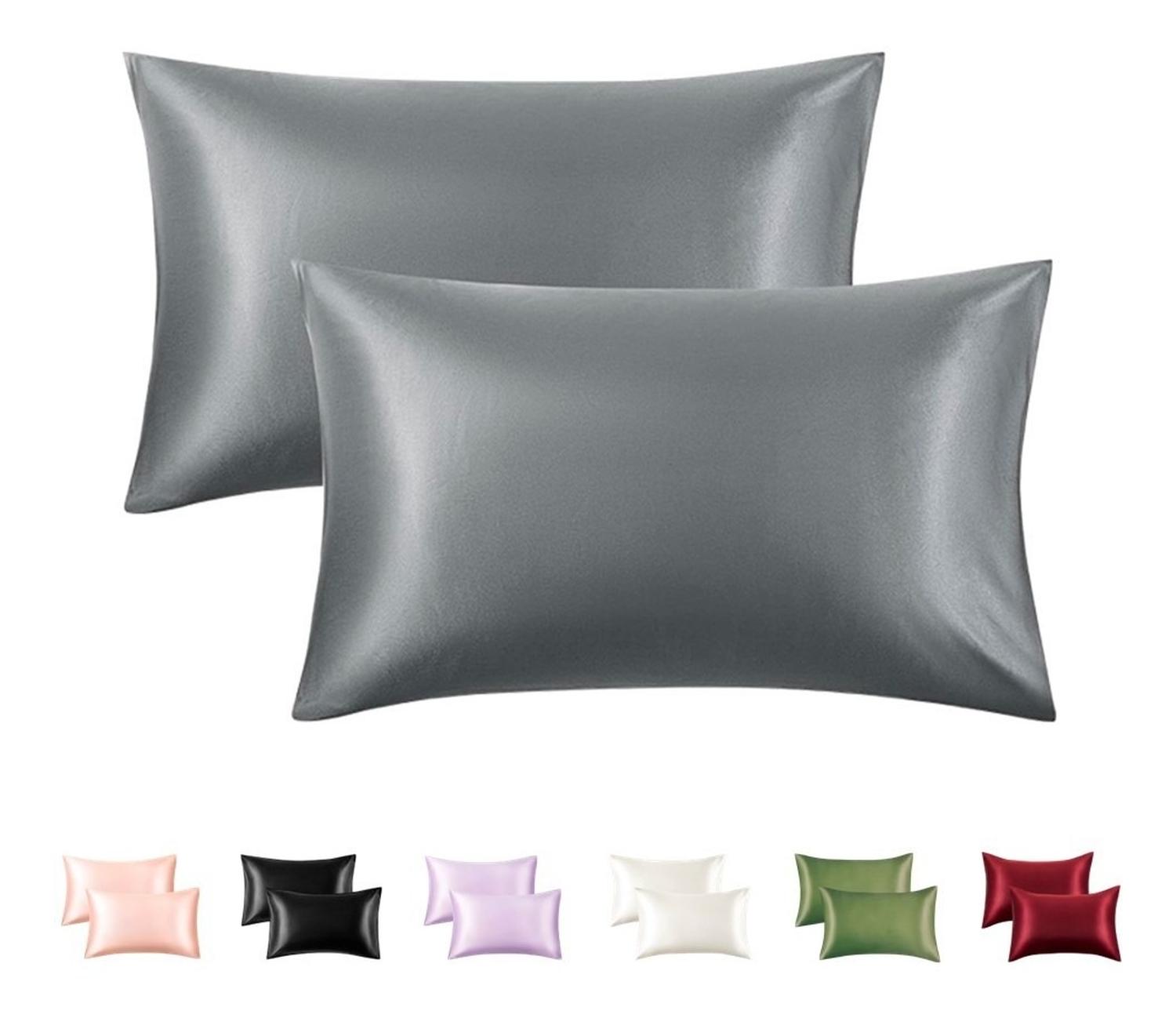 Funda Almohada Satin Saten Tipo Seda Set X2 Unids img #1