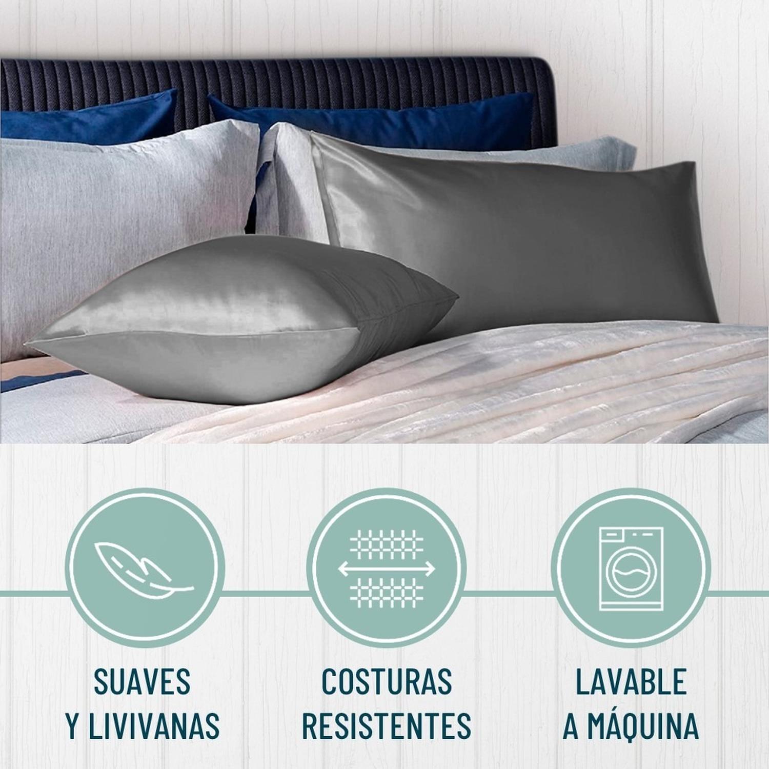 Funda Almohada Satin Saten Tipo Seda Set X2 Unids img #2