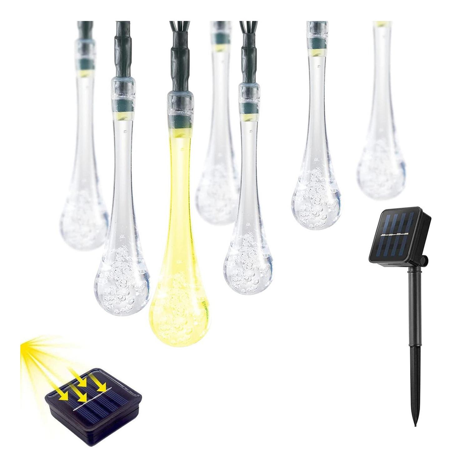 Guirnalda Solar Hada Gotas Maxwell 7m 30 Luces Led Navidad img #1