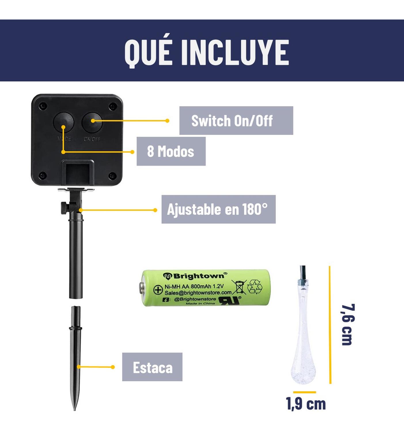 Guirnalda Solar Hada Gotas Maxwell 7m 30 Luces Led Navidad img #7