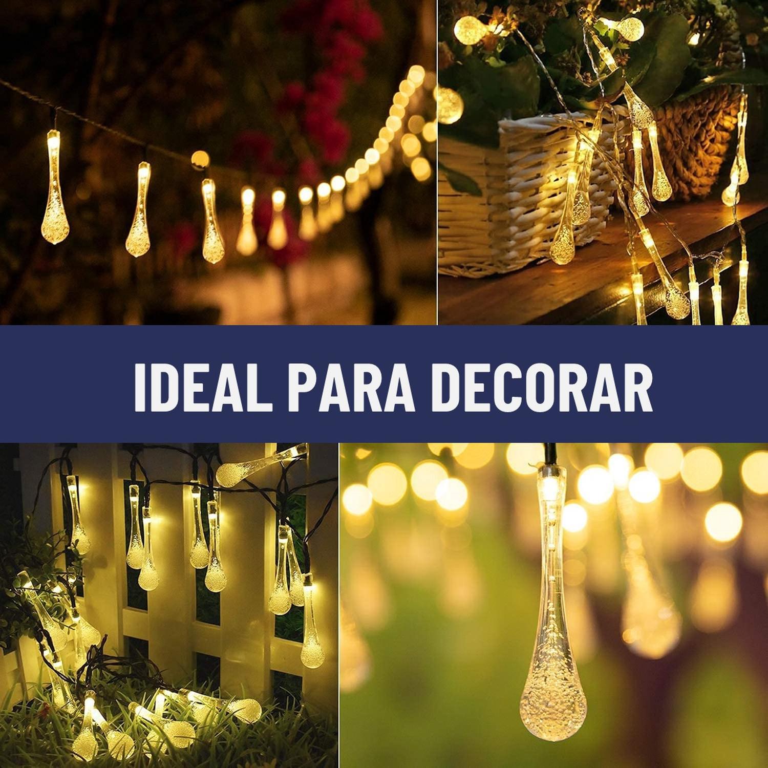 Guirnalda Solar Hada Gotas Maxwell 7m 30 Luces Led Navidad img #5