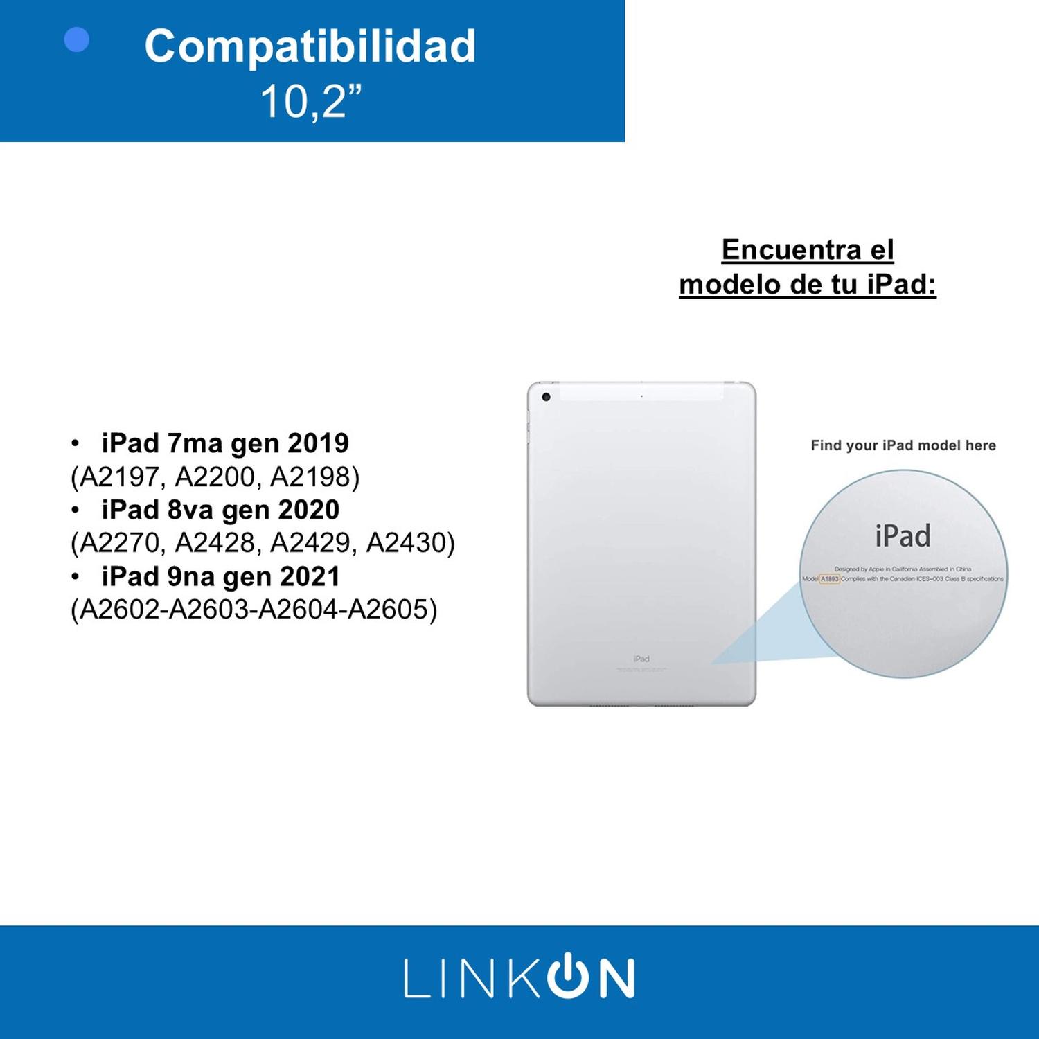 Funda Forro iPad Smart Case Teclado +TrackPad (Mouse) Linkon img #2