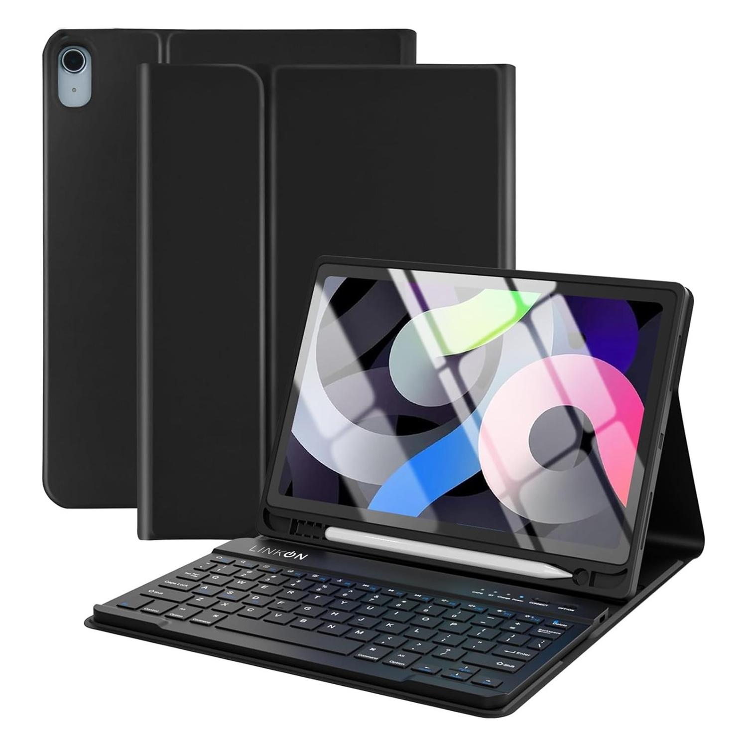 Funda Forro Ipad Smart Case Con Teclado Para Bluetooh Linkon img #1