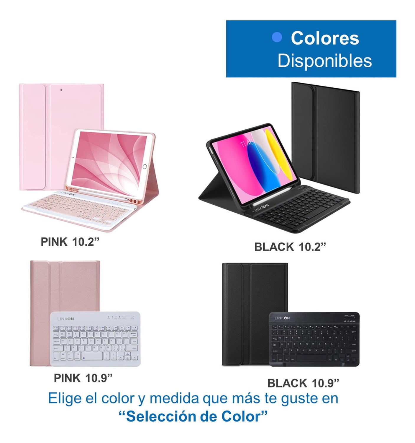 Forro Estuche Funda Smart Case Con Teclado Para iPad Linkon img #9