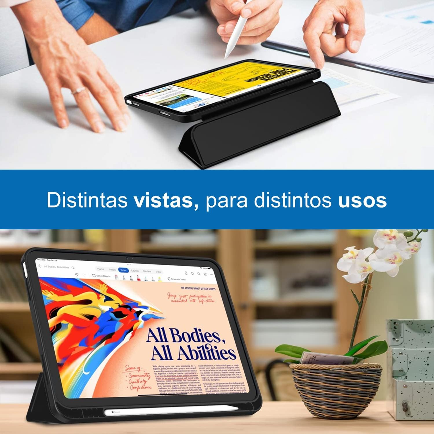 Forro Estuche Funda Smart Case Con Teclado Para iPad Linkon img #5