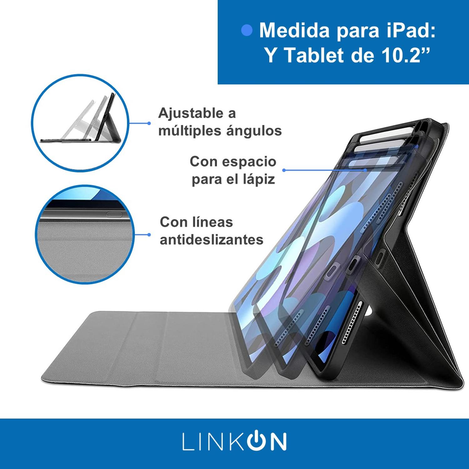Forro Estuche Funda Smart Case Con Teclado Para iPad Linkon img #2