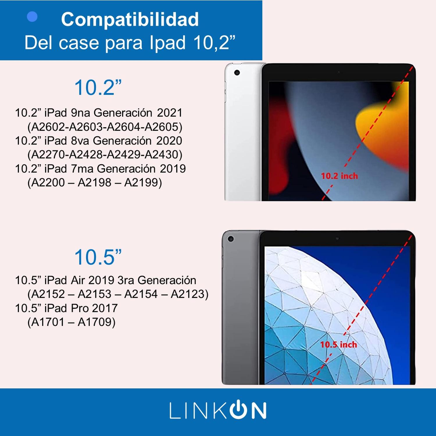 Forro Estuche Funda Smart Case Con Teclado Para iPad Linkon img #8