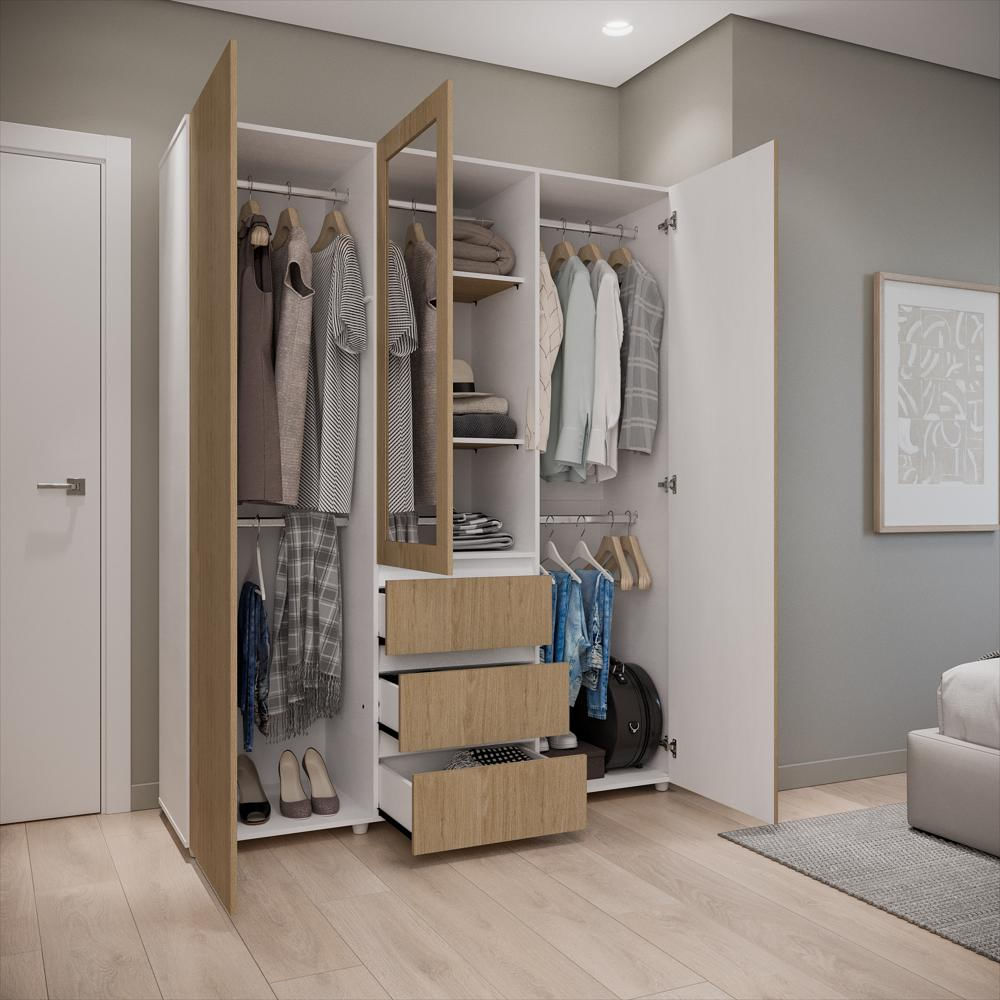 Armario Java 160Cm Rovere Blanco img #3