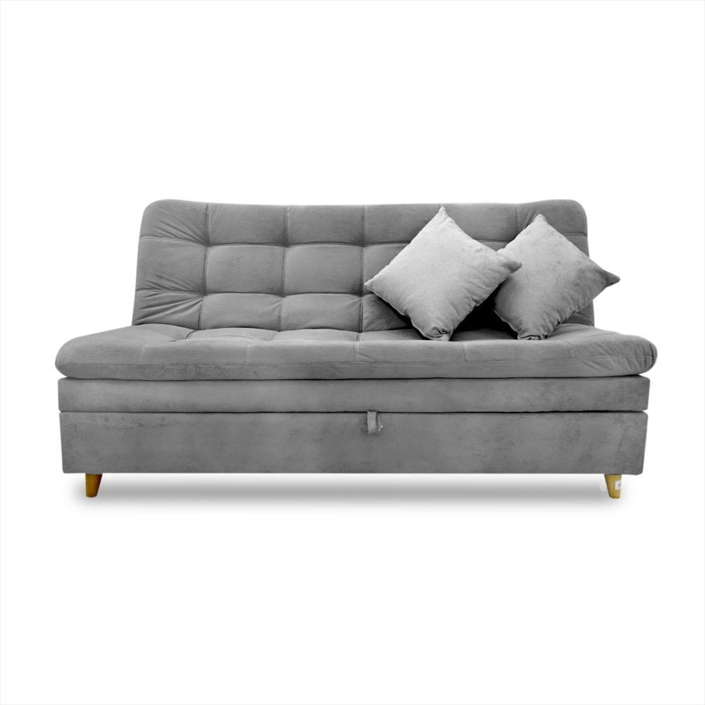 Sofá Cama Baul Gris Lino img #1
