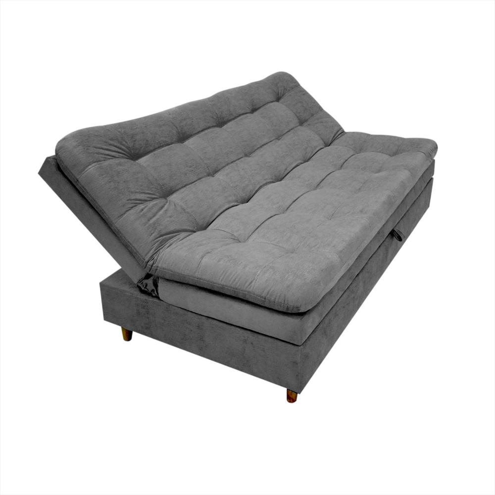 Sofá Cama Baul Gris Lino img #3