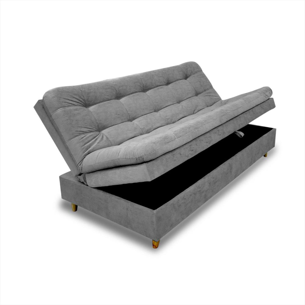 Sofá Cama Baul Gris Lino img #4
