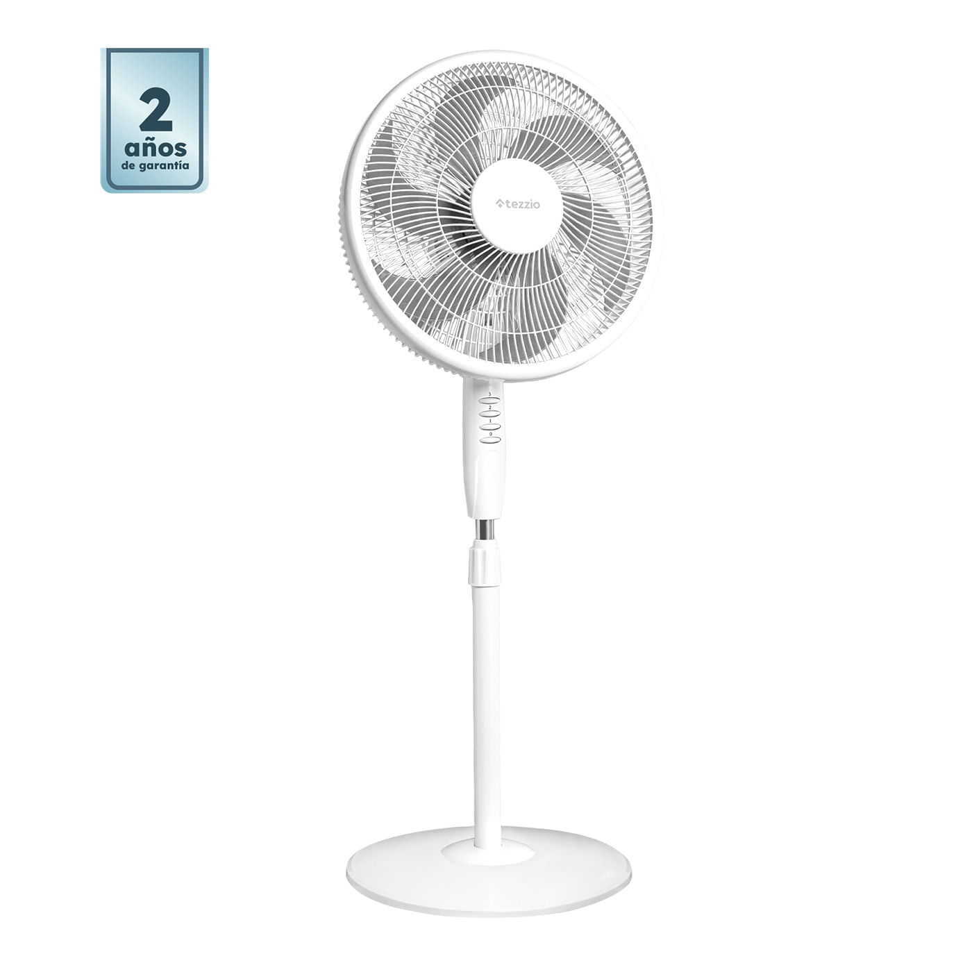 Ventilador 3 en 1 Tezzio 16” Blanco– Pared, Mesa y Pedestal, 6 Aspas, Oscilación Silenciosa img #3