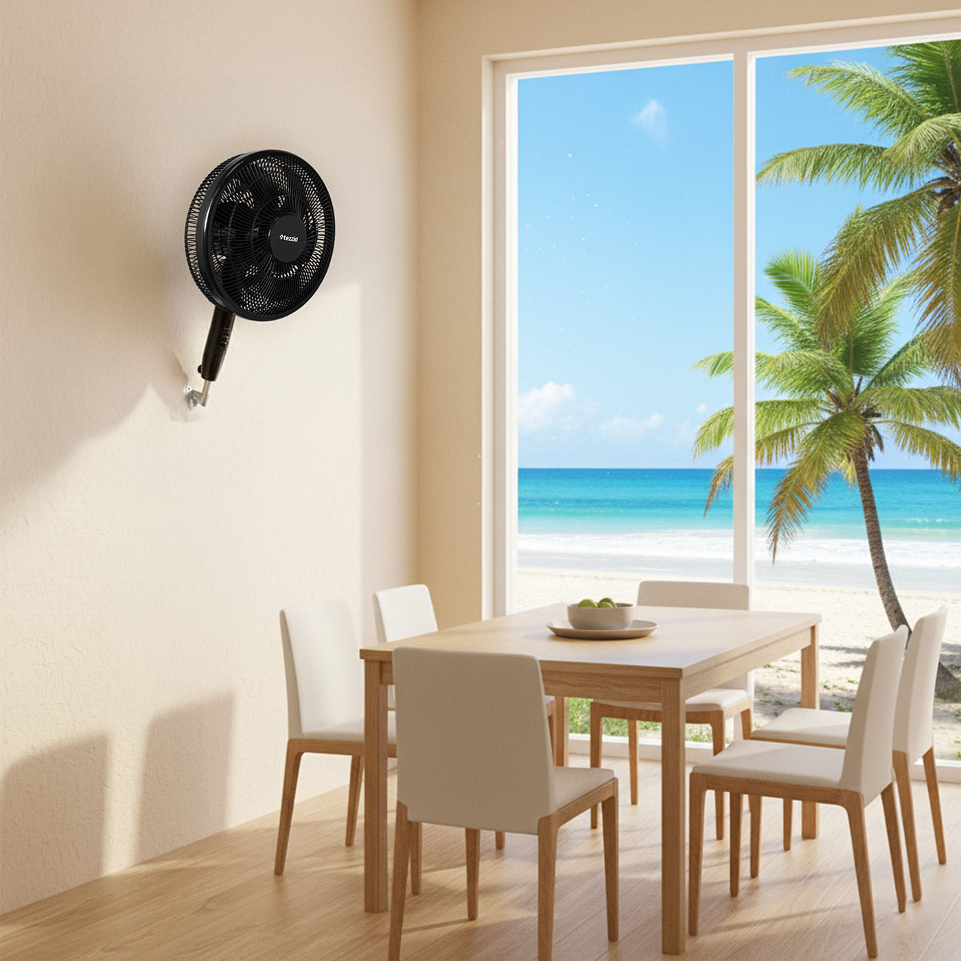 Ventilador 3 en 1 Tezzio 16” – Para Pared, Techo y Mesa, 6 Aspas, Oscilación img #3