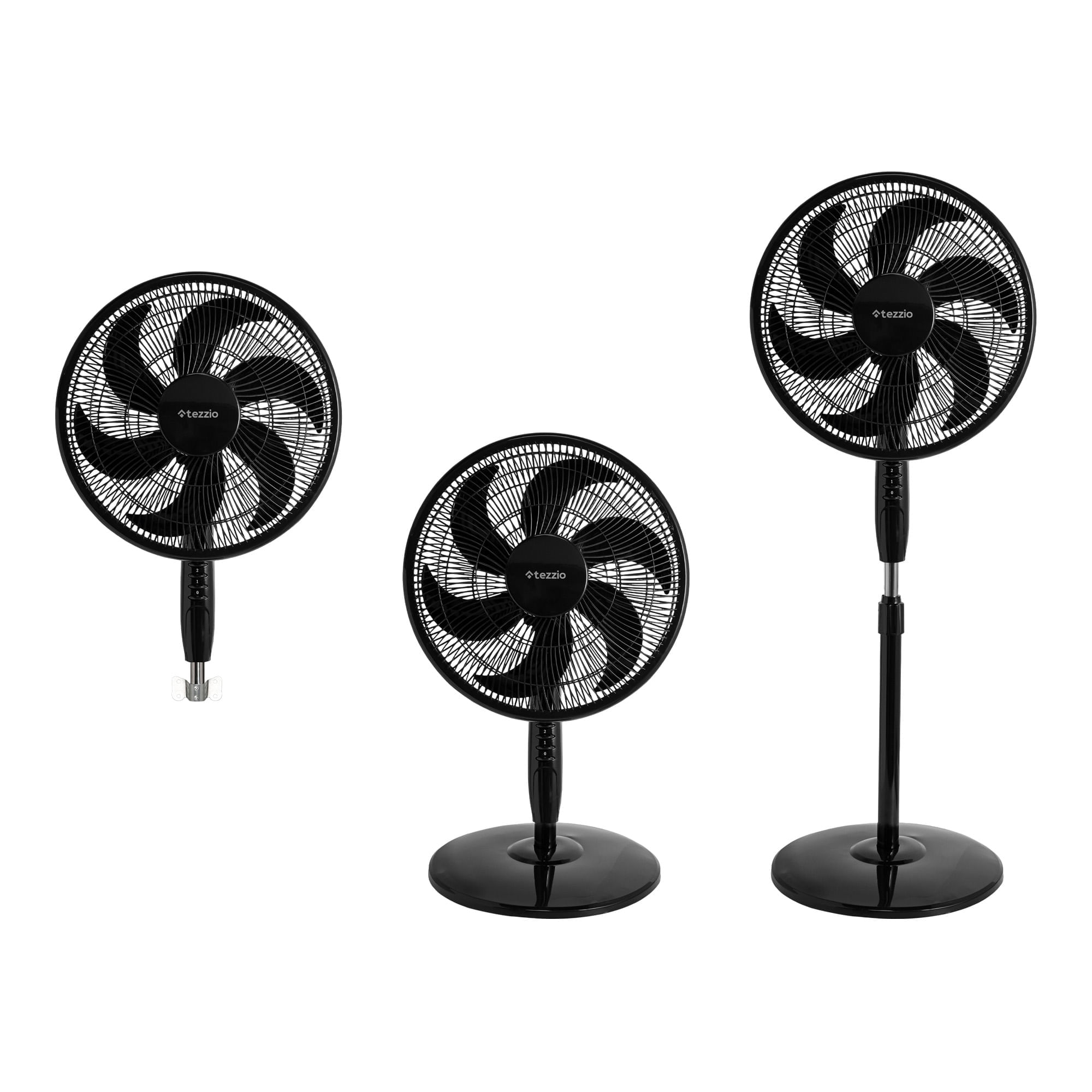 Ventilador 3 en 1 Tezzio 16” – Para Pared, Techo y Mesa, 6 Aspas, Oscilación img #1